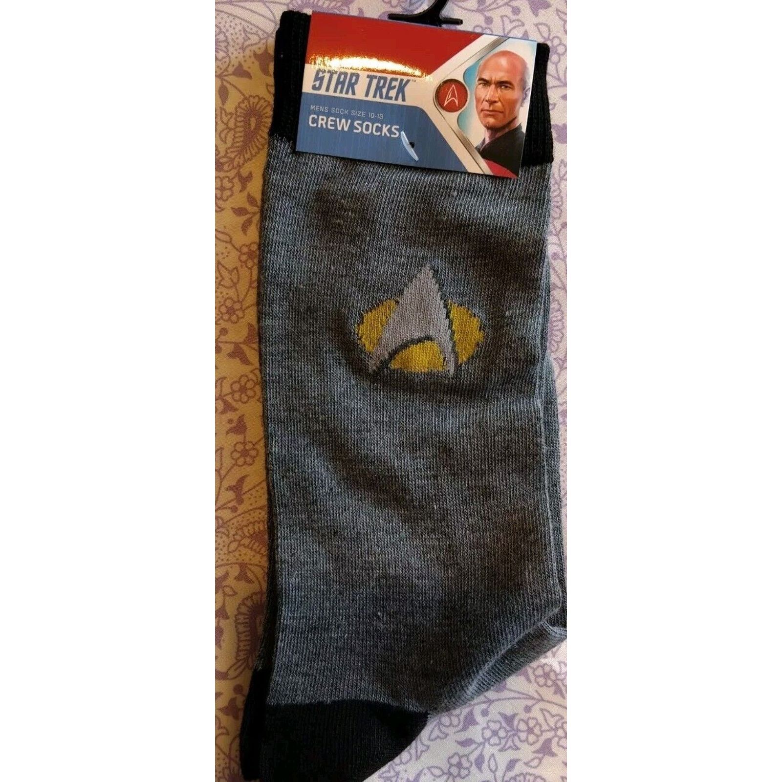 Other NWT !! Official Star Trek Crew Socks Men, All 4 Pairs, 10-13 Size ONE SIZE - 8 Thumbnail