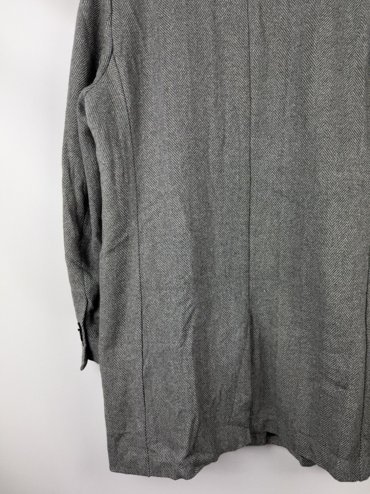 Vintage Gutteridge Men’s Wool Herringbone Tweed Overcoat Coat Jacket Size US XXL / EU 58 / 5 - 17 Thumbnail