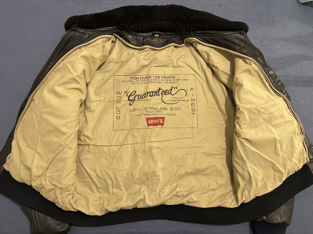 Levi's Vintage Clothing Y2K Levi’s Leather Bomber Aviator Size US L / EU 52-54 / 3 - 7 Thumbnail