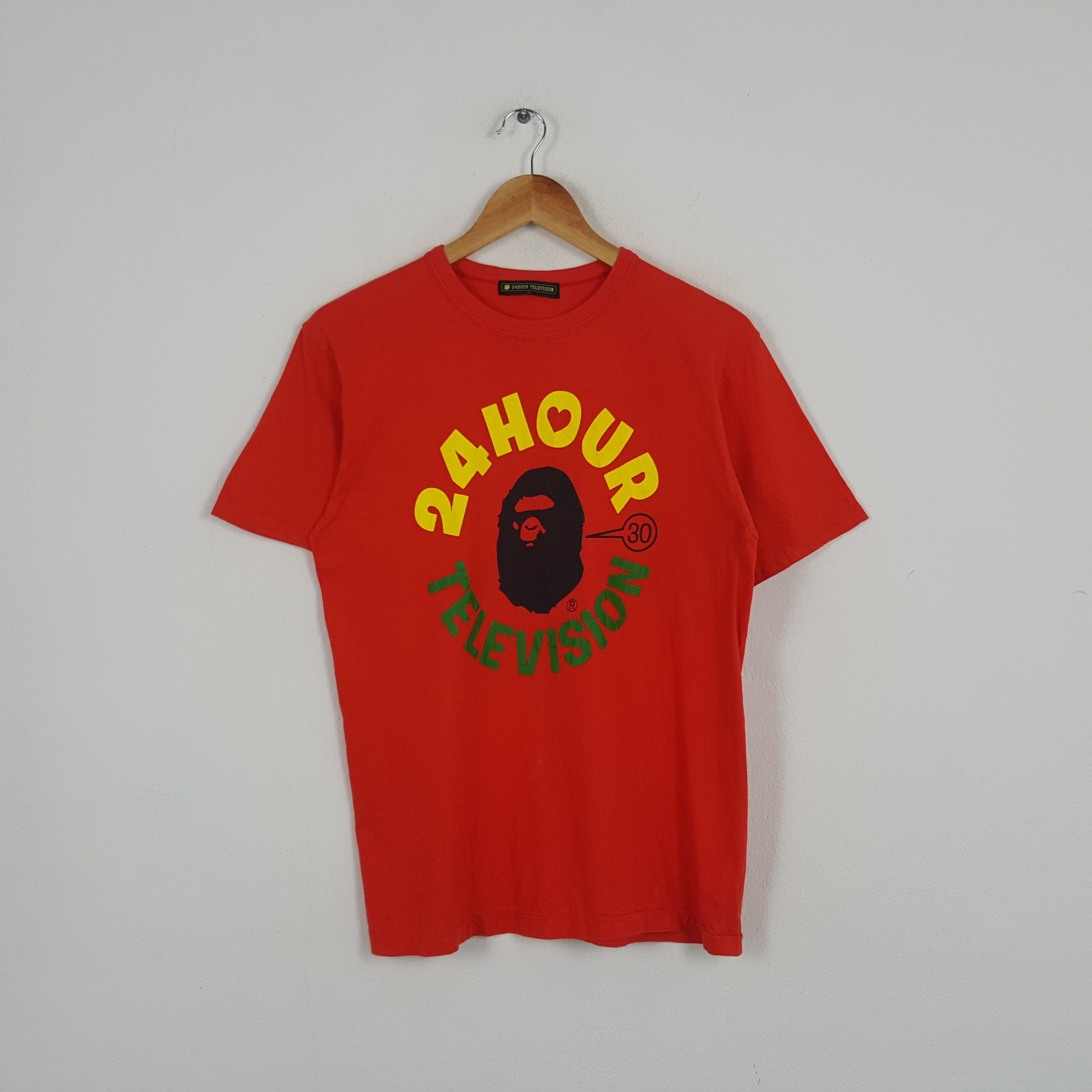 Japanese Brand × Vintage Vintage 24 Hour Television X Bape Japanese Style Tshirt Size US M / EU 48-50 / 2 - 1 Thumbnail