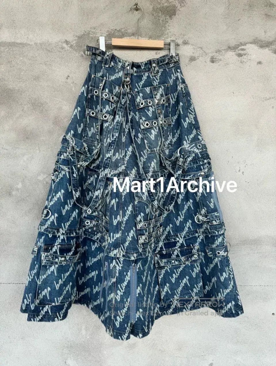Balenciaga Balenciaga Yagami Print Maxi Skirt. Size 35" - 2 Thumbnail