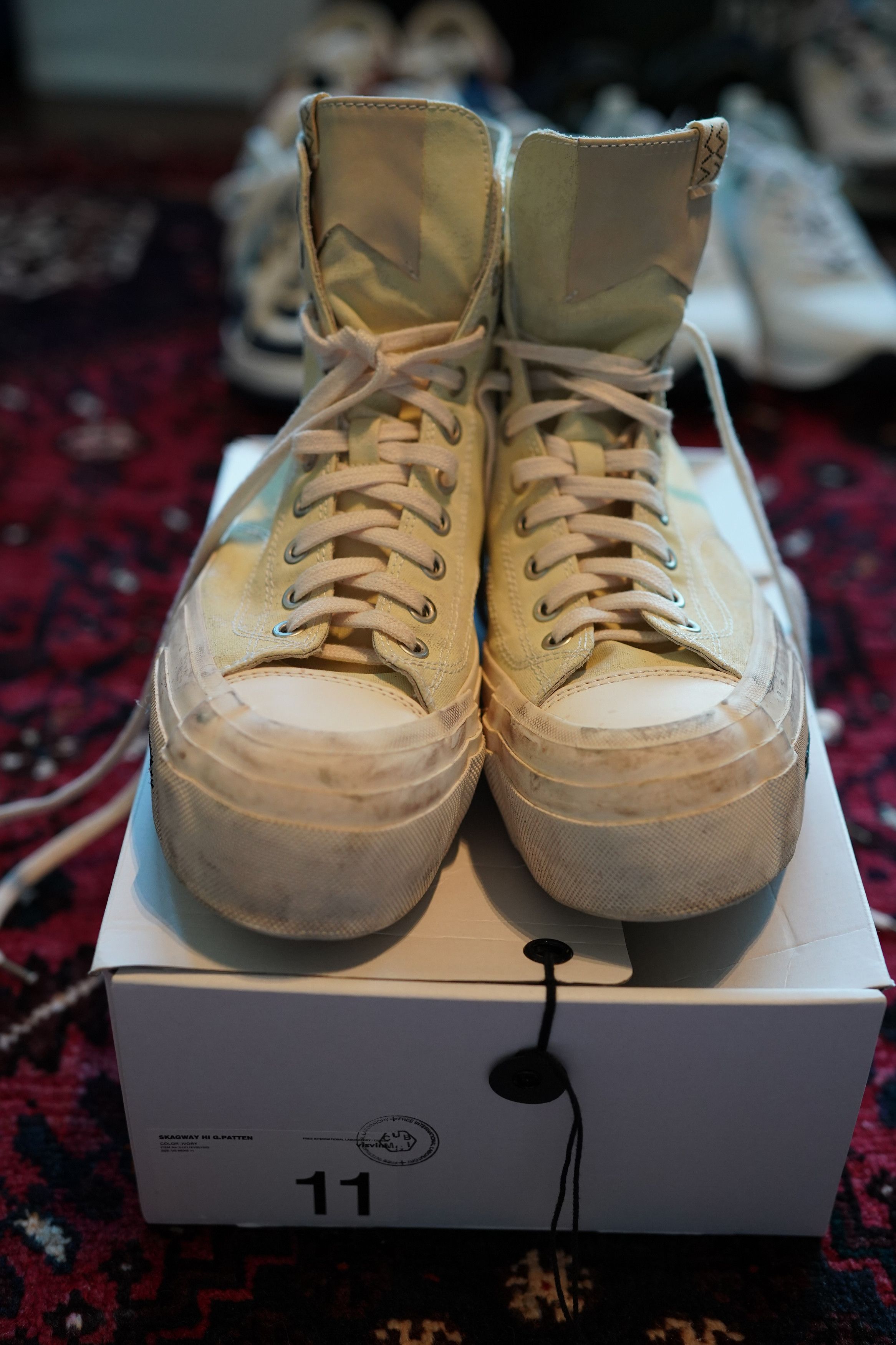 image of Visvim Skgway Shoes in Ivory, Men's (Size 11)