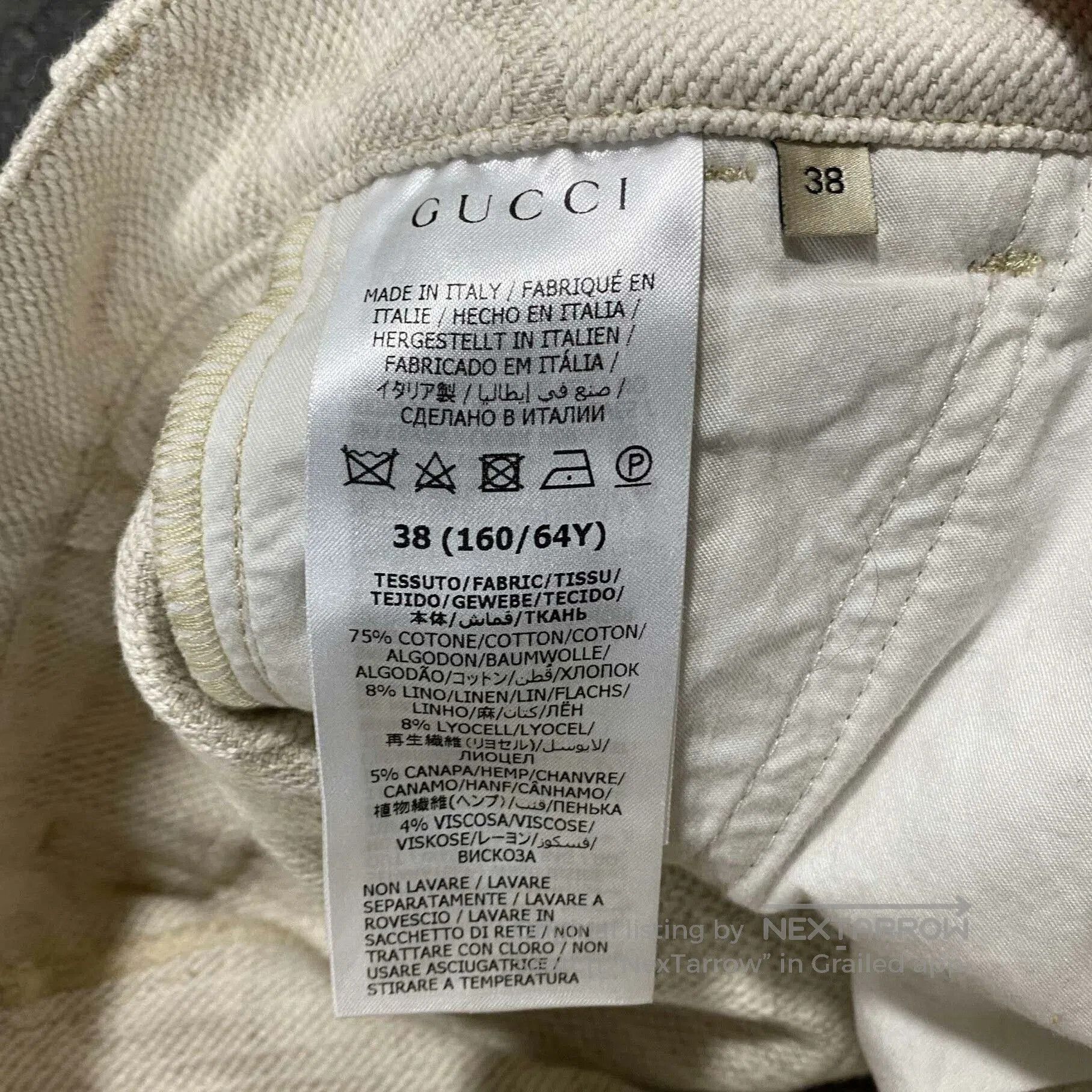 Gucci Gucci Monogram Denim Shorts. Size 37" - 4 Thumbnail