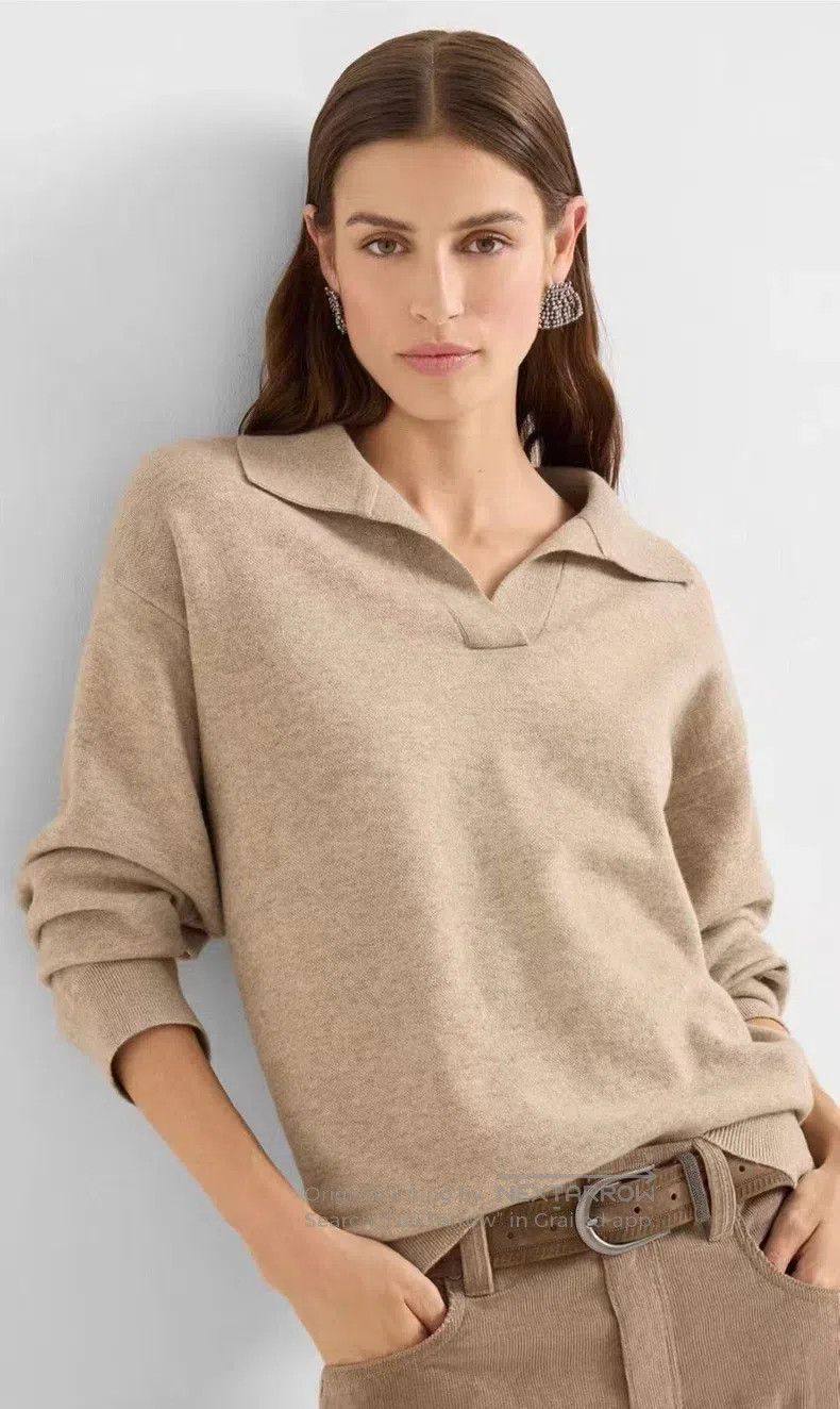 Brunello Cucinelli Brunello Cucinelli Cashmere Knit Sweater Long Sleeve Top Size S / US 4 / IT 40 - 8 Thumbnail