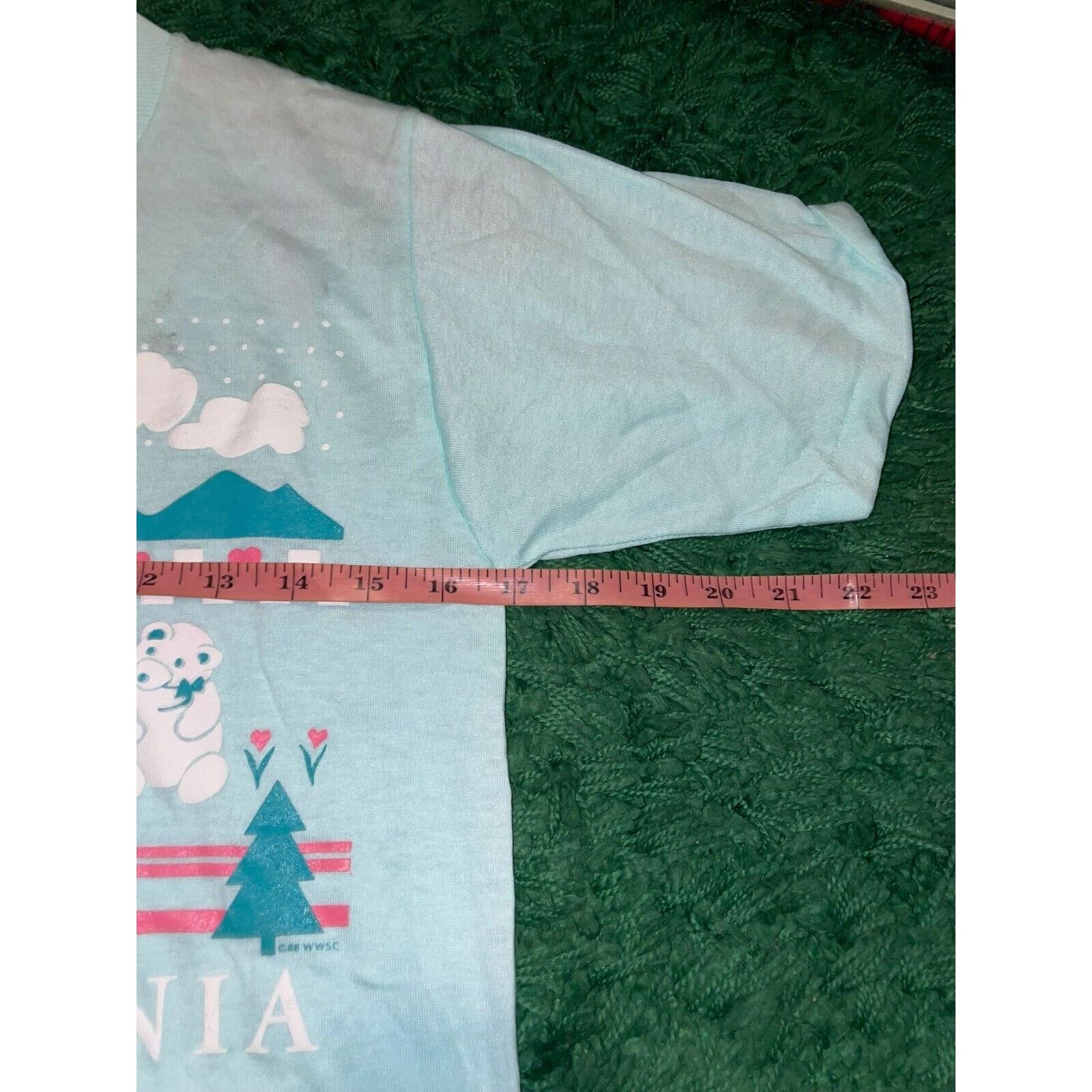 Jerzees 1980s Vintage Pennsylvania Shirt Teddy bear Blue Tee VTG M Size US S / EU 44-46 / 1 - 11 Thumbnail