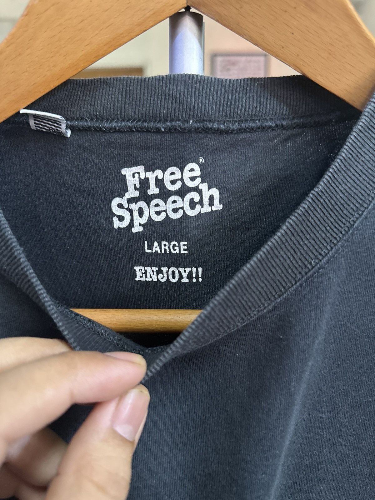 Vintage Vintage free speach tshirt Size US L / EU 52-54 / 3 - 3 Thumbnail