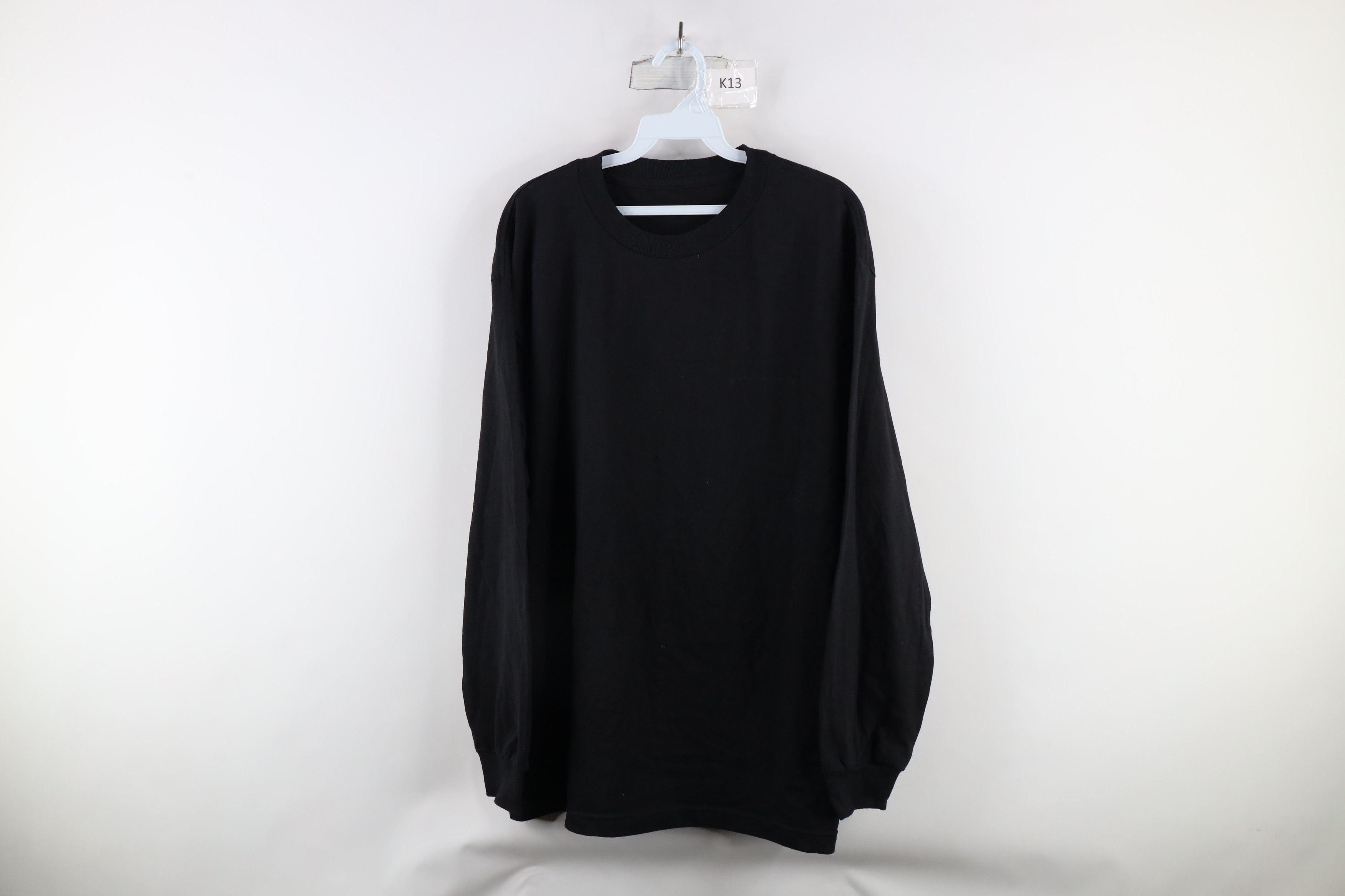 Vintage Vintage 90s Streetwear Long Sleeve T-Shirt Black Cotton Size US L / EU 52-54 / 3 - 1 Thumbnail