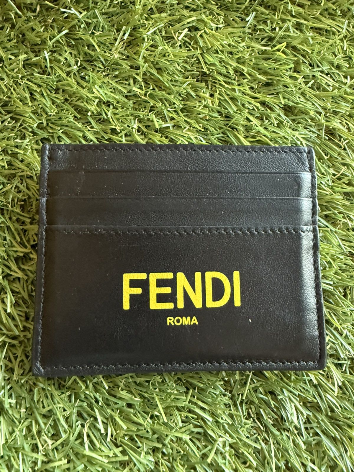 Fendi Fendi Cardholder Wallet Leather Mens Black Made In Italy Size ONE SIZE - 2 Thumbnail