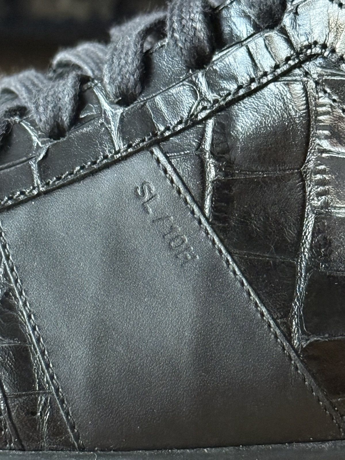 Saint Laurent Paris Saint Laurent Paris SL/10H Court Classic – Black Croc – Hedi Size US 8.5 / EU 41-42 - 2 Thumbnail