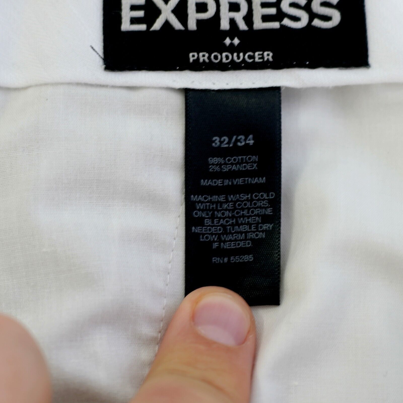 Express Express Producer Tan Cotton 34/33 Chino Pants Mid Rise Flat Size US 34 / EU 50 - 5 Thumbnail