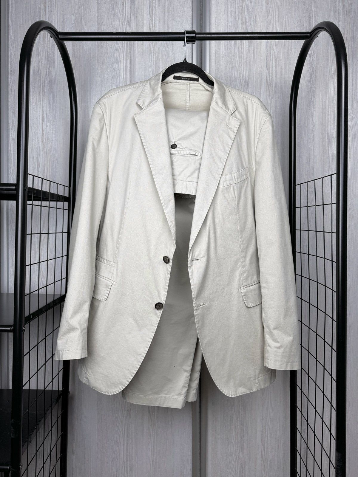 Other Windsor Solaro Silvino Beige Oragnic Cotton Suit 44R (EU 54) Size 44R - 2 Thumbnail