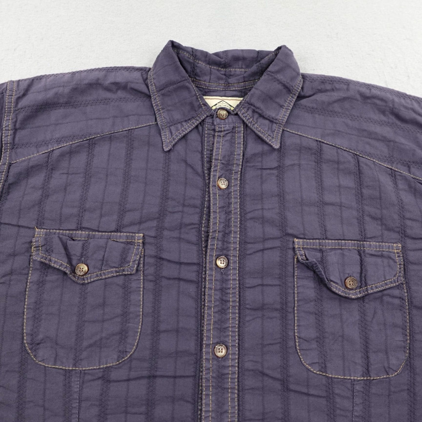 Scully VINTAGE Scully Shirt Mens Large Blue Stripes Button Up Western Frontier Farthest Point Mens Regular Size L Blue Striped CowWestern - Size US L / EU 52-54 / 3 - 2 Thumbnail