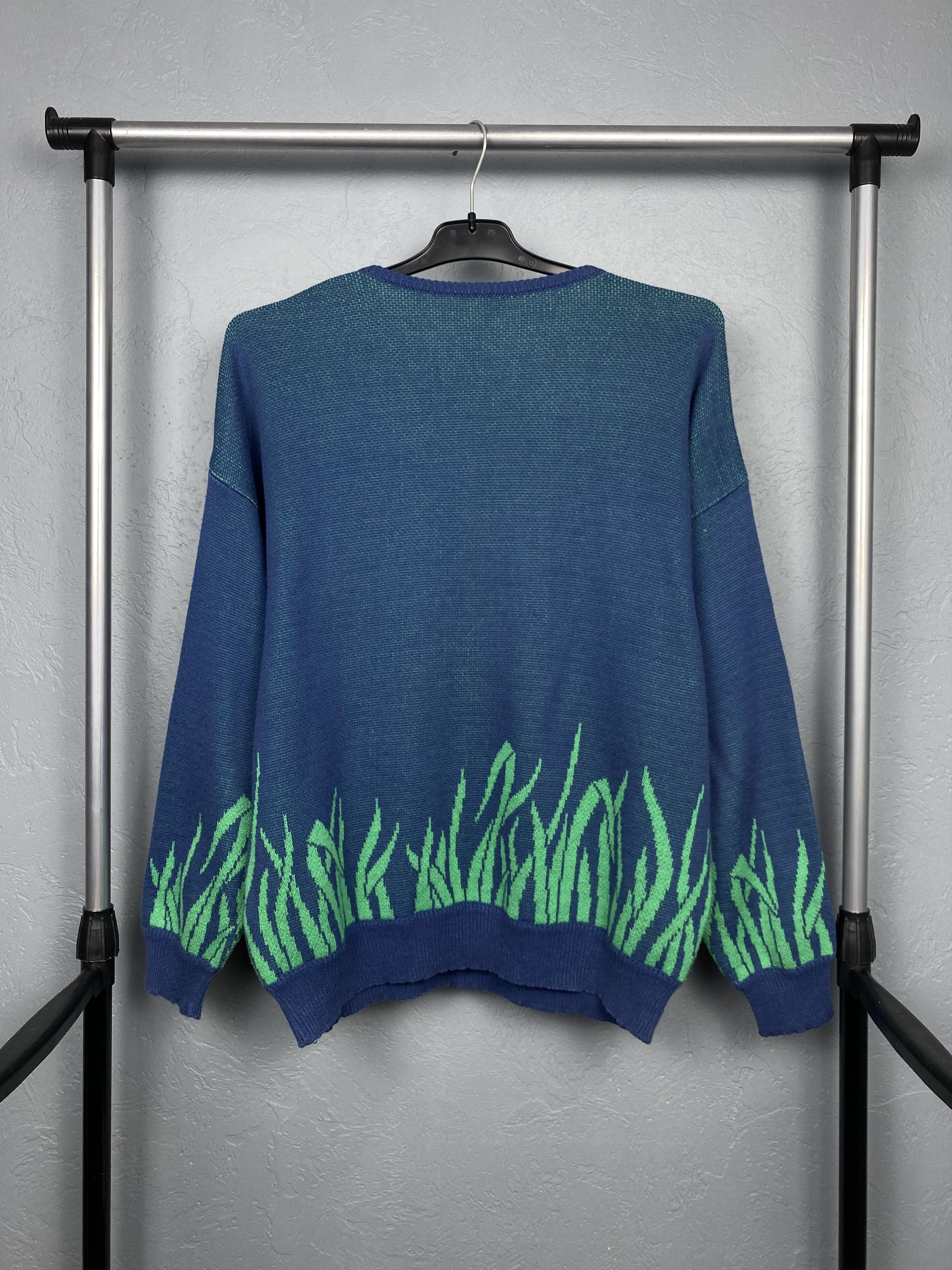 Vintage Golf Print Vintage Mens Oversized Wool Knit Sweater Size US L / EU 52-54 / 3 - 6 Thumbnail