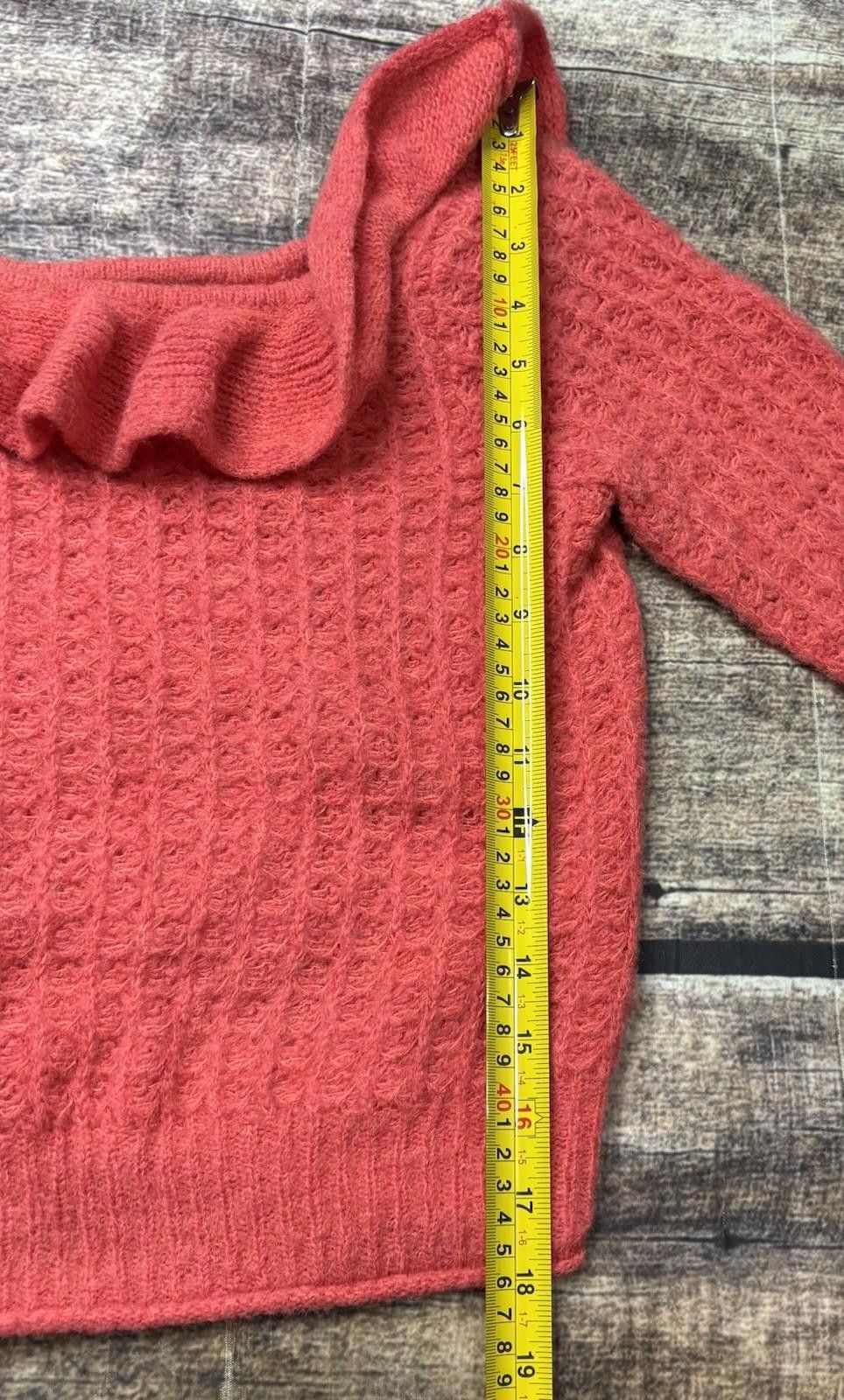 Other Anthropologie Sweater Womens XS Wool Blend Ruffle Boat Neck Size XS / US 0-2 / IT 36-38 - 9 Thumbnail