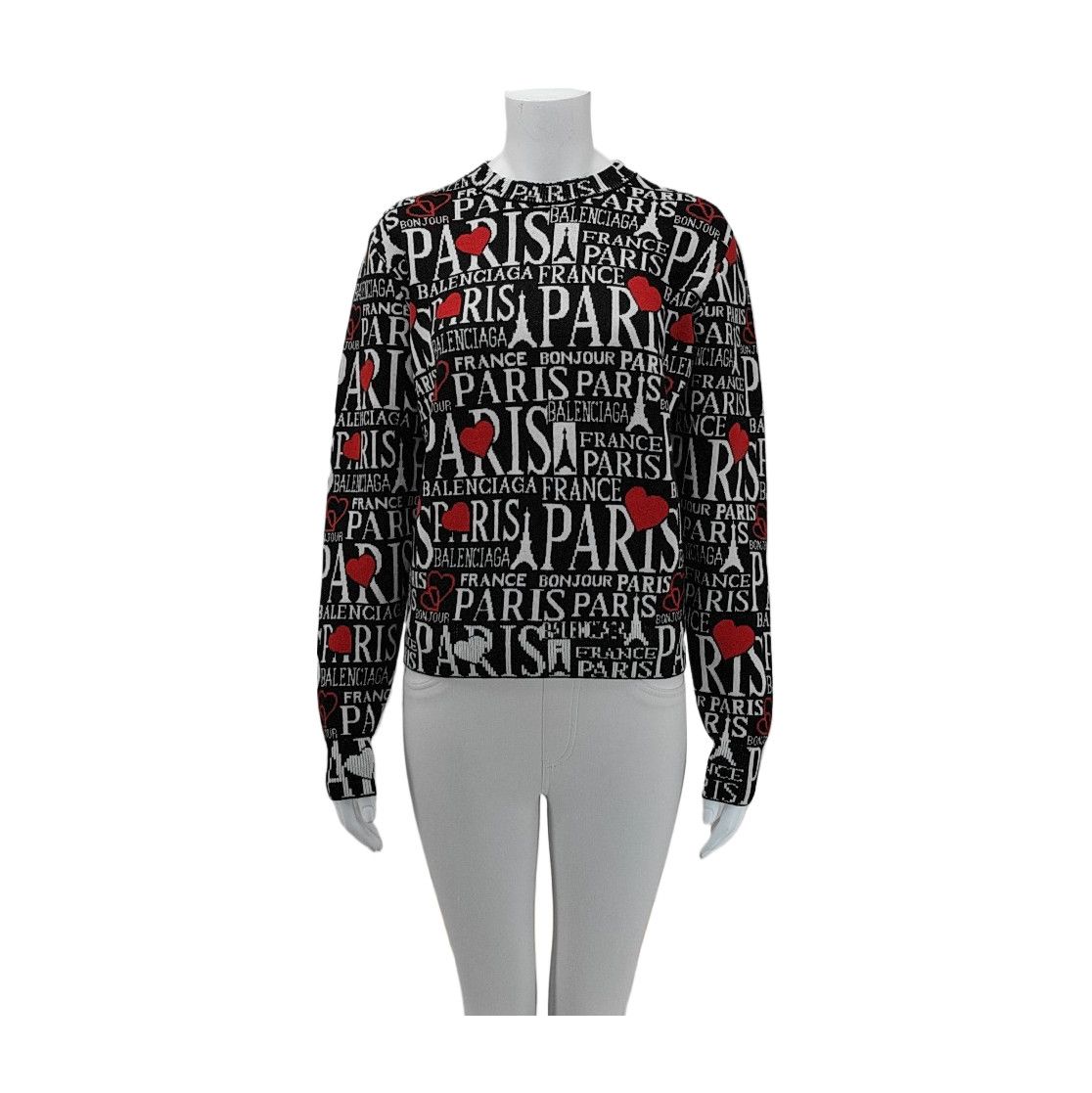Balenciaga Balenciaga Paris Print Sweater Size XS Size XS / US 0-2 / IT 36-38 - 1 Thumbnail