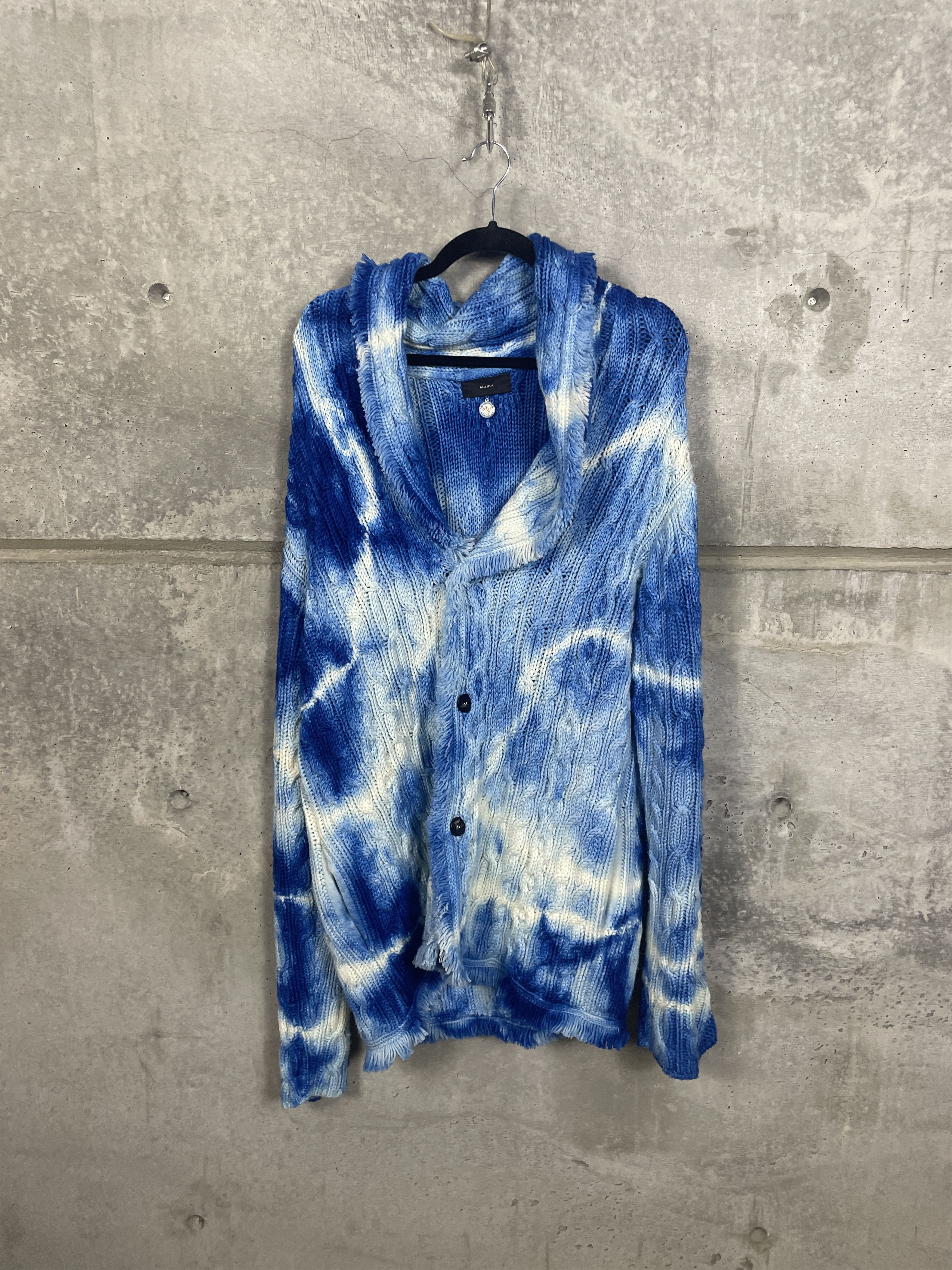 Alanui Alanui Tie-Dye Cable-Knit Cardigan sweater jacket Size US L / EU 52-54 / 3 - 1 Thumbnail
