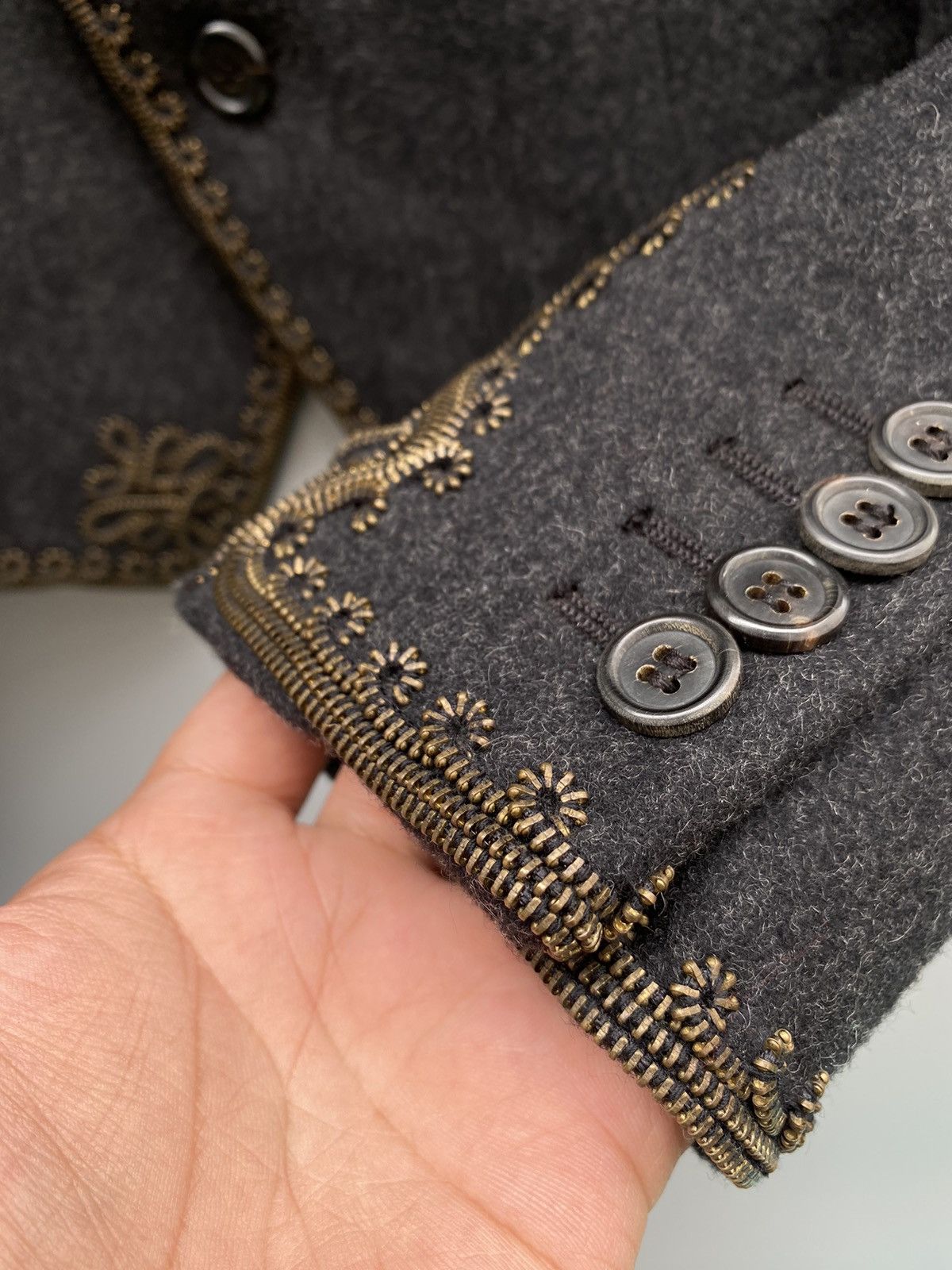 Alexander McQueen F/W 2006- Alexander Mcqueen- Metal Embellished Wool Jacket Size US M / EU 48-50 / 2 - 15 Thumbnail