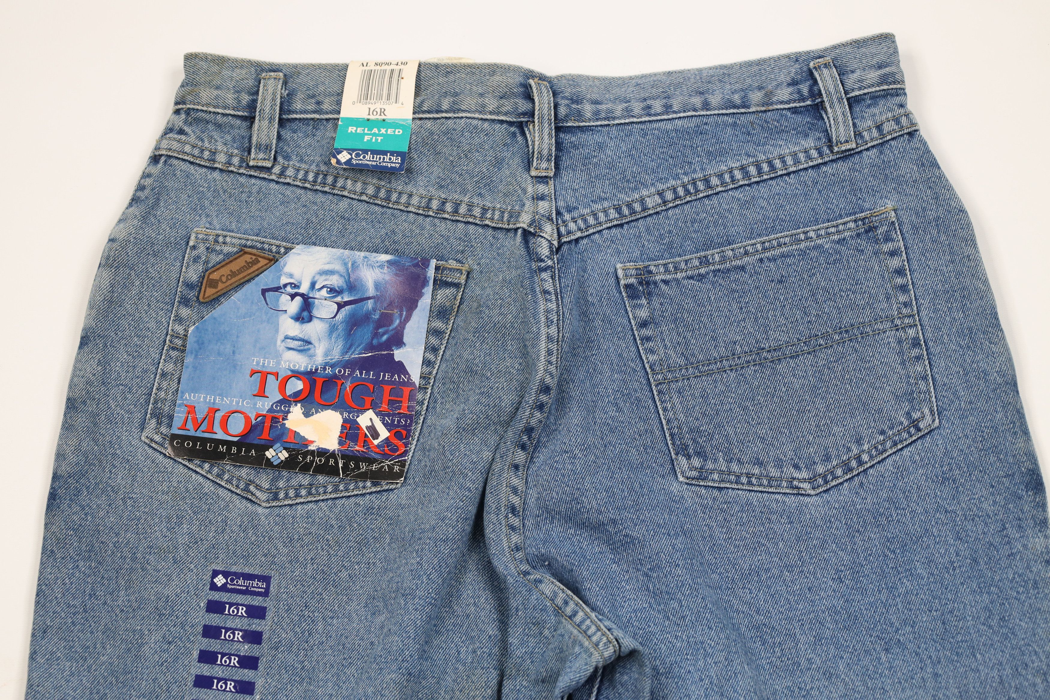 Columbia Deadstock Vintage 90s Columbia Fit Tapered Leg Denim Jeans Size 38" / US 16 / IT 52 - 11 Thumbnail