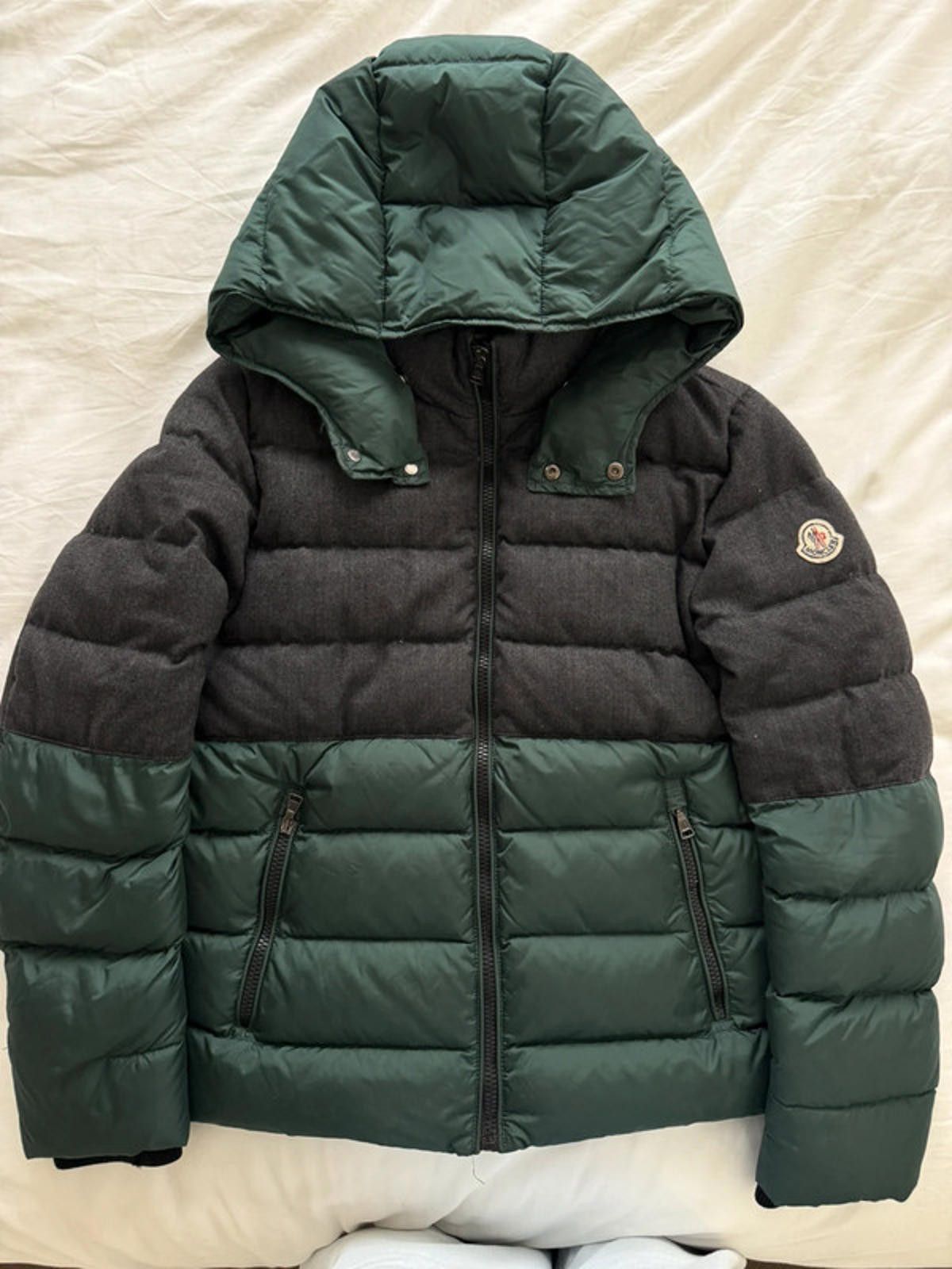 Moncler Moncler Charcoal & Deep Green Down Puffer Jacket Size L / US 10 / IT 46 - 5 Thumbnail