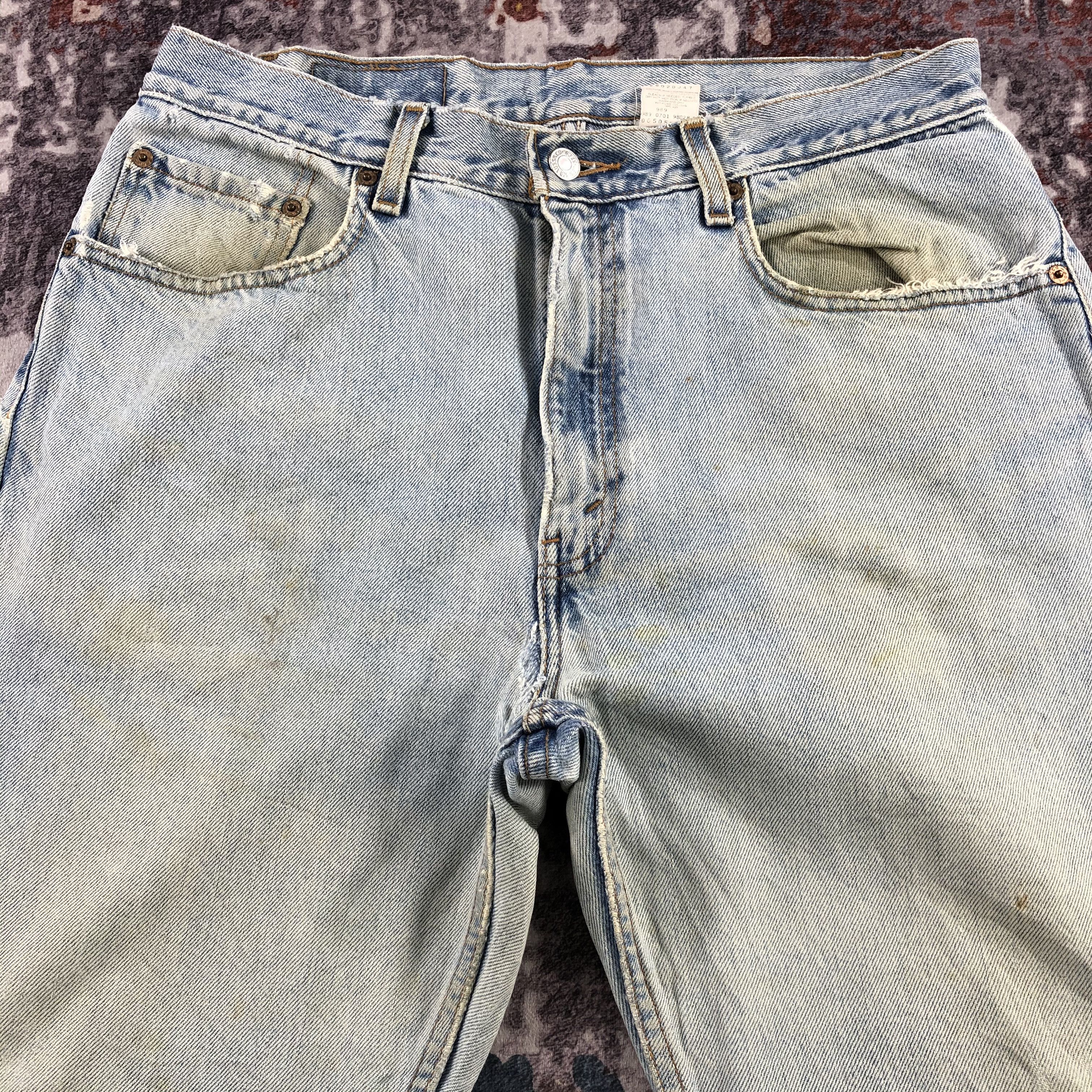 Levi's × Vintage Vintage 90s Light Wash Levis 505 Jeans-JM2840 Size US 33 - 3 Thumbnail