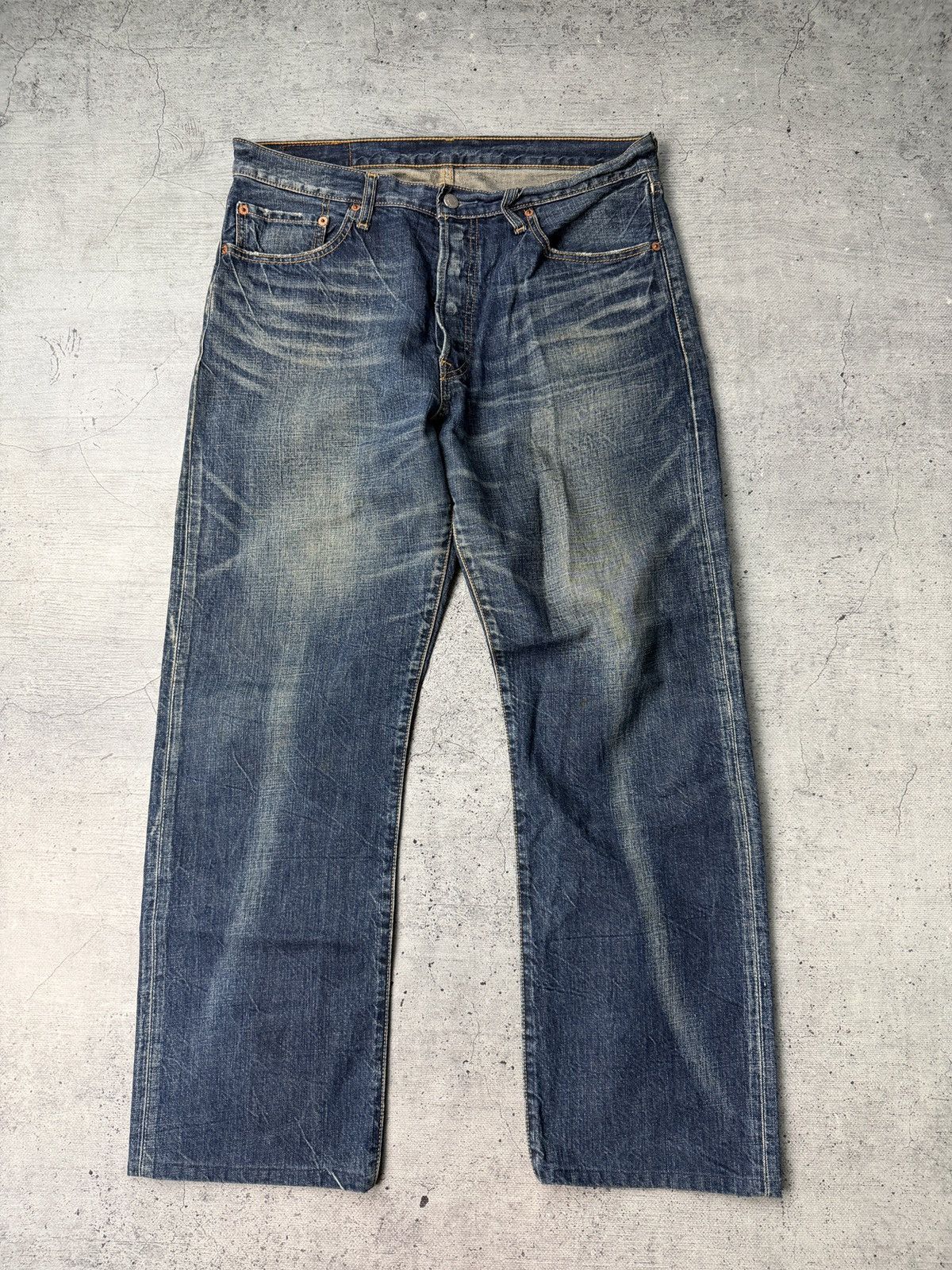 Levi's 🔥Y2K VINTAGE LEVIS 501 DISTRESSED RIPPED DENIM JEANS 00s🔥 Size US 34 / EU 50 - 6 Thumbnail