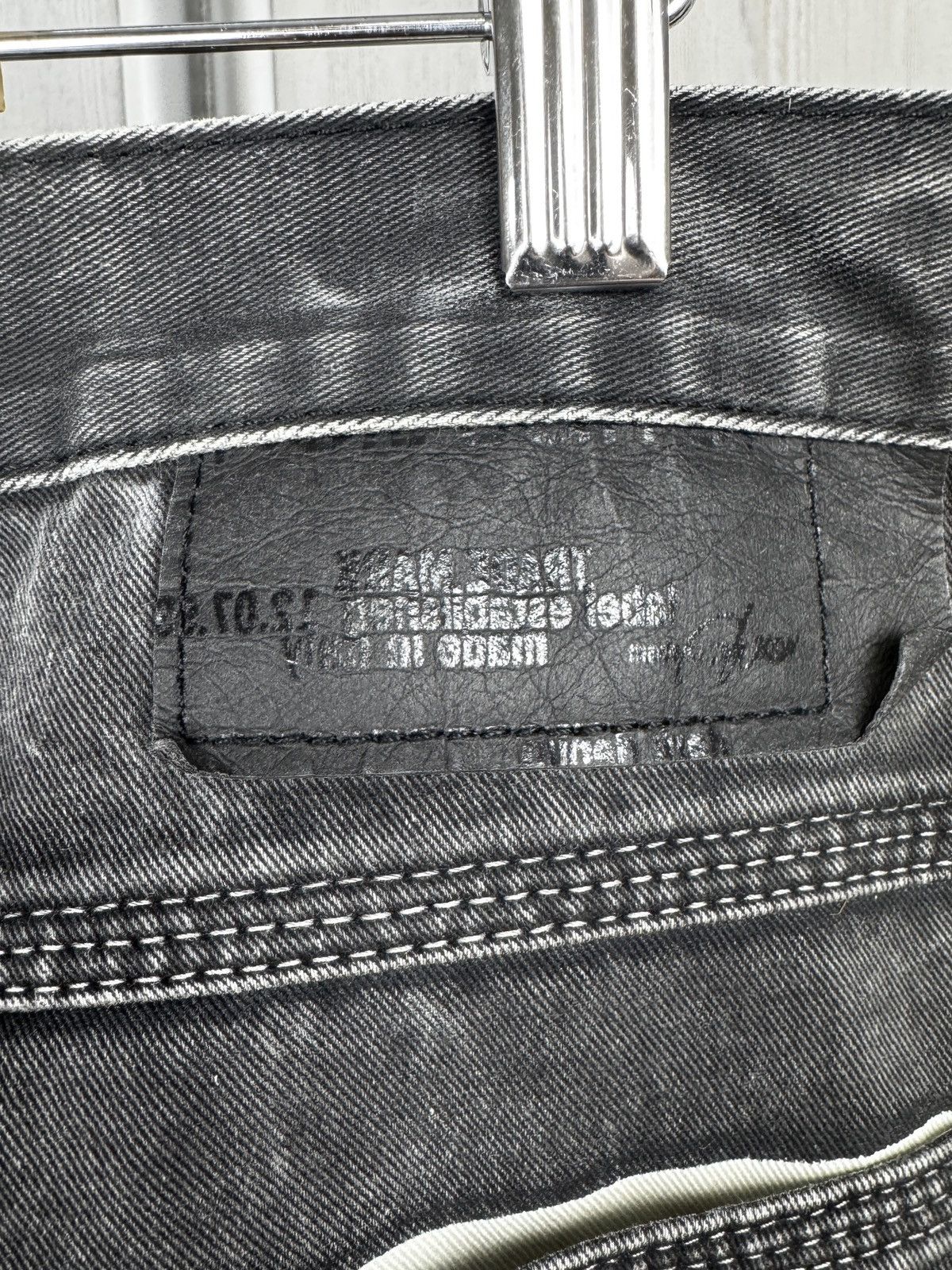 Neil Barrett Neil Barrett faded coated painted denim jeans graphite black Size US 36 / EU 52 - 10 Thumbnail