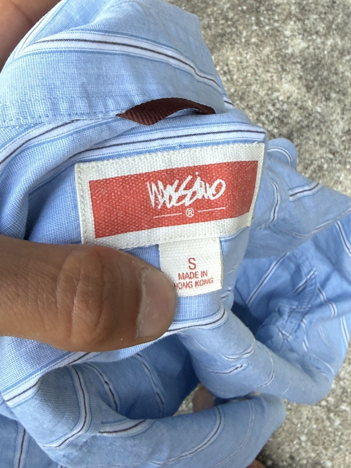 Mossimo 90s Light Blue Poplin Striped Long-Sleeve Cotton Shirt Size US S / EU 44-46 / 1 - 3 Thumbnail