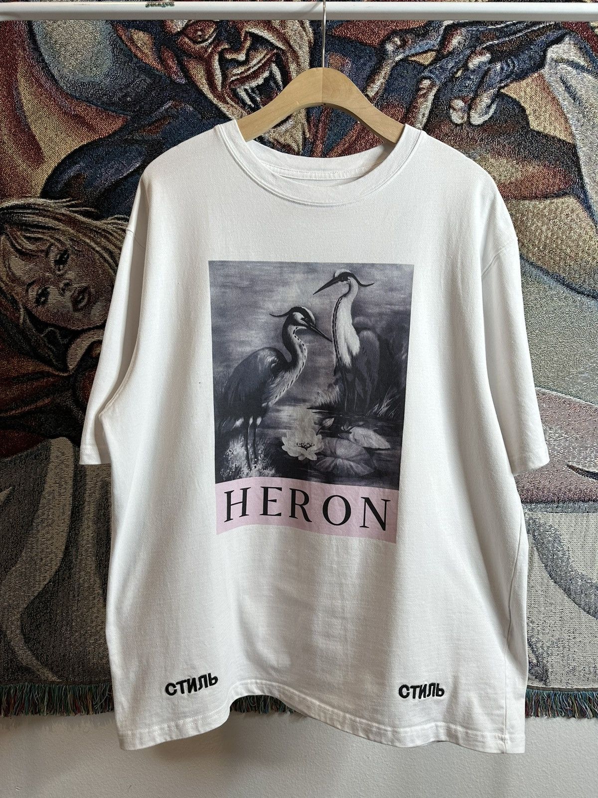 image of Heron Preston Heron T Shirt in White, Men's (Size XL)