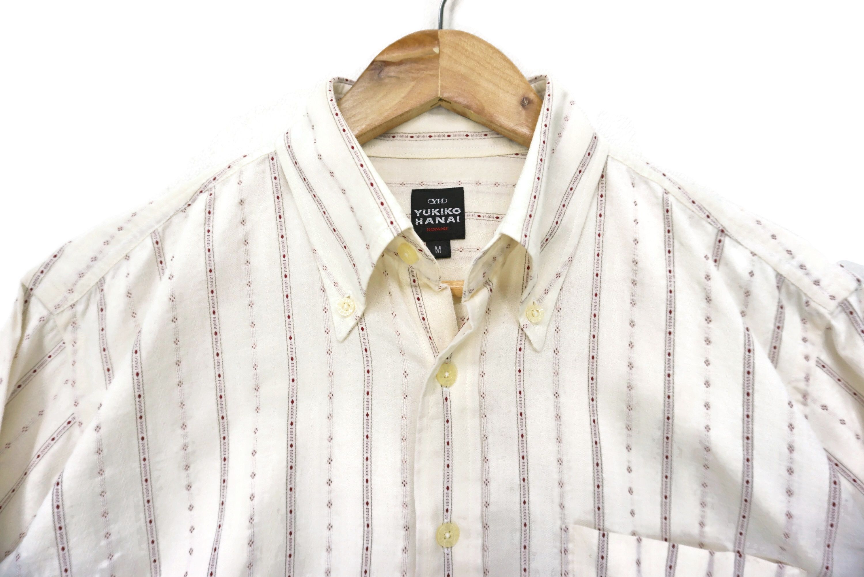 Japanese Brand Yukiko Hanai Homme Stripe Button Down Shirt Size M Size US M / EU 48-50 / 2 - 3 Thumbnail