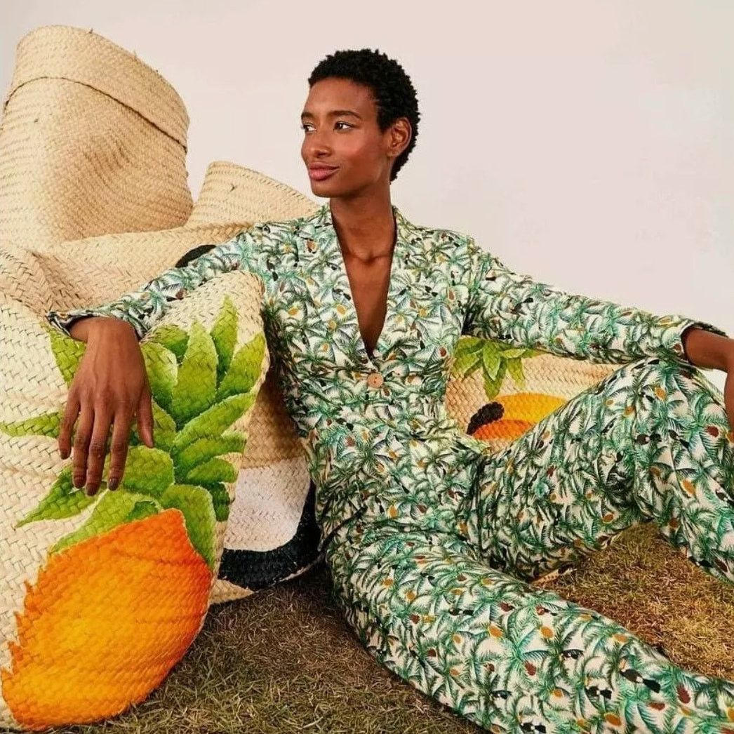 Farm Rio FARM RIO | Tropical Mini Toucan Blazer Jumpsuit | Linen |XS Size 25" / US 0 / IT 36 - 1 Thumbnail