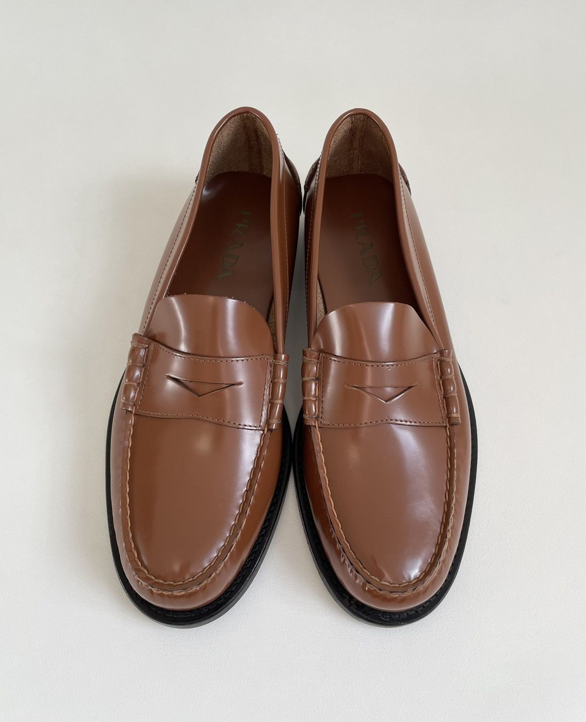 PRADA Polished Lthr. Loafer PRADA Black polished leather loafers | TheDoubleF main image 3