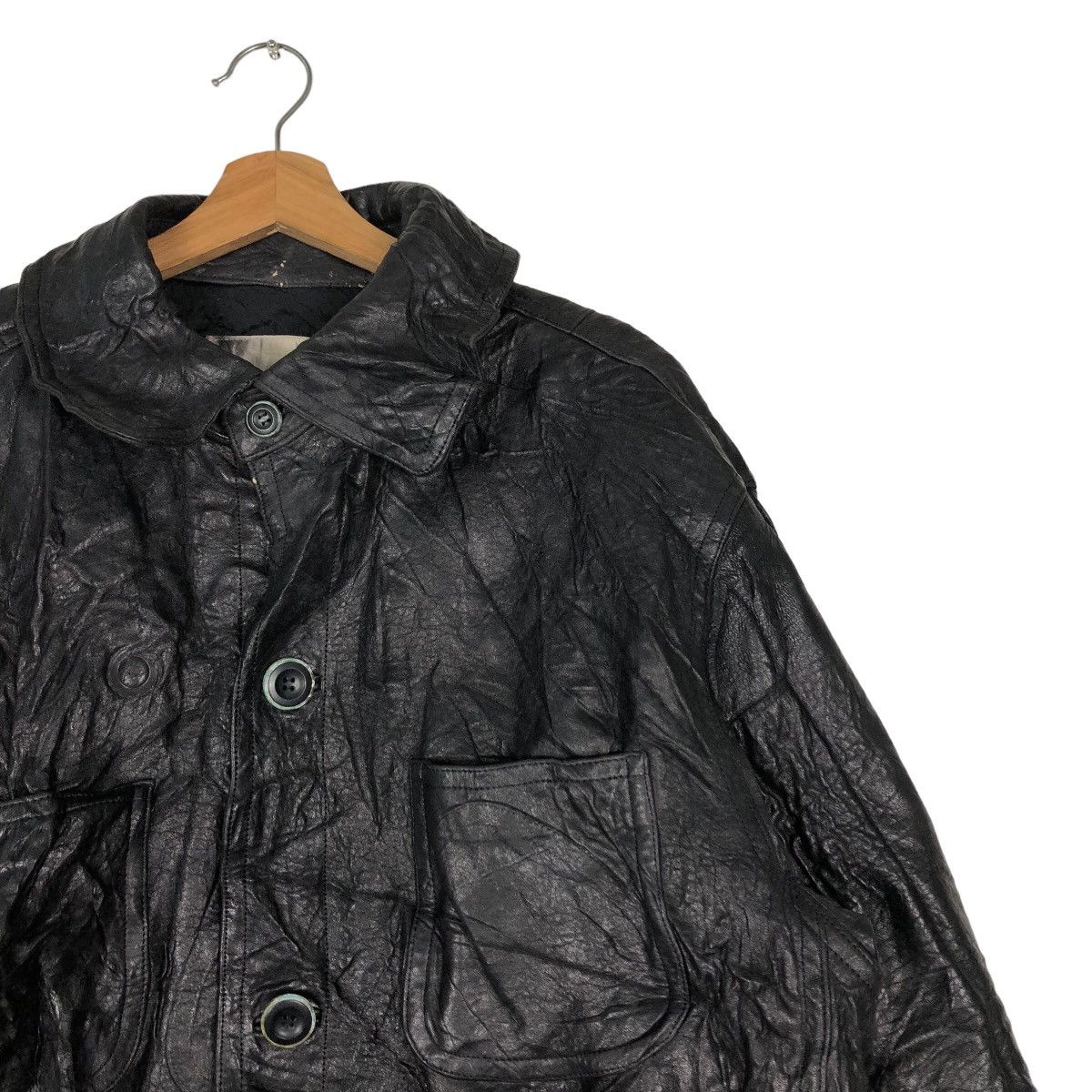 Japanese Brand 🔥Vtg Biker Leather Jacket Jun Men Issey Miyake Japan Made Size US M / EU 48-50 / 2 - 6 Thumbnail