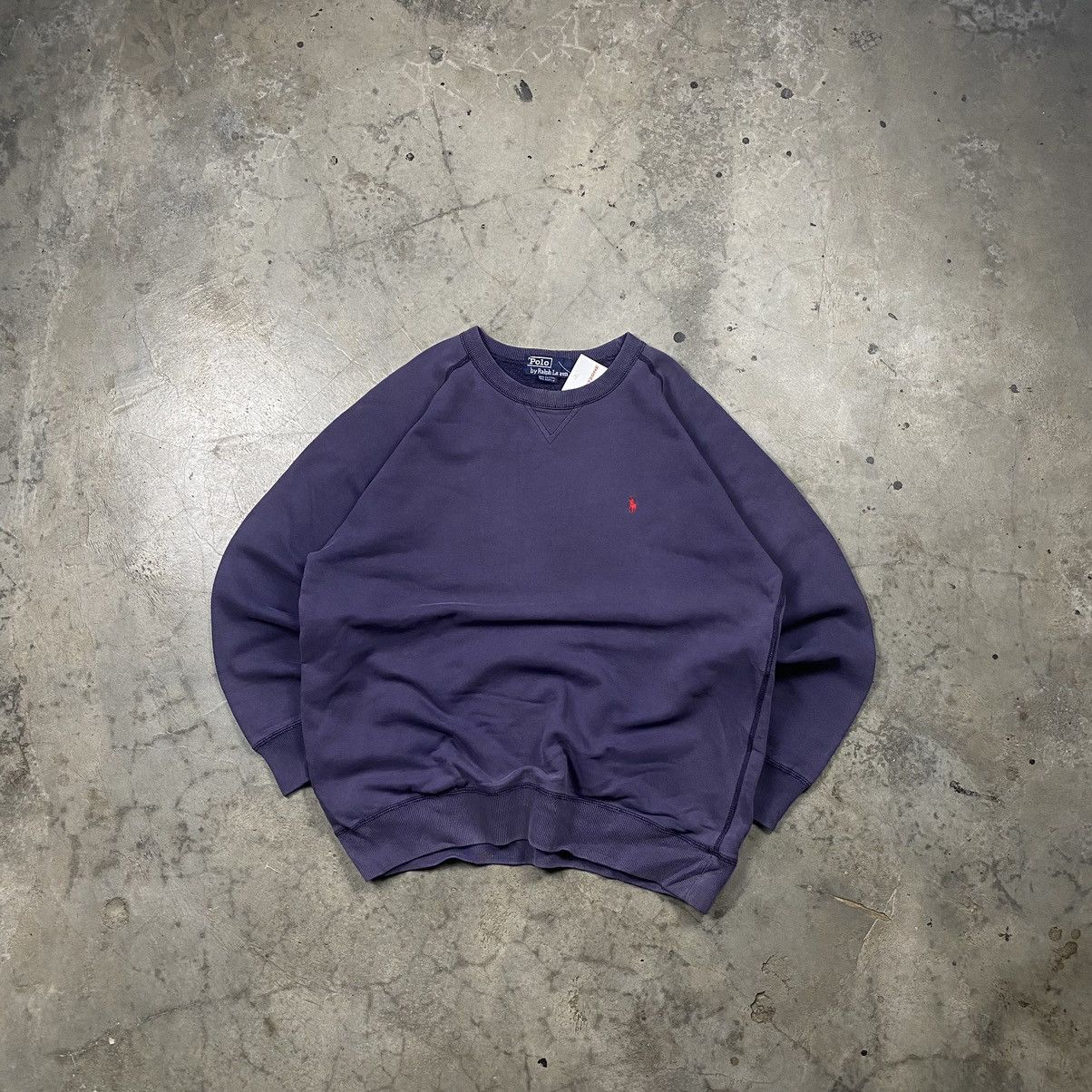 Polo Ralph Lauren × RRL Ralph Lauren × Vintage 90s Polo RL Small Pony Sunfaded Boxy Crewneck Size US M / EU 48-50 / 2 - 1 Thumbnail