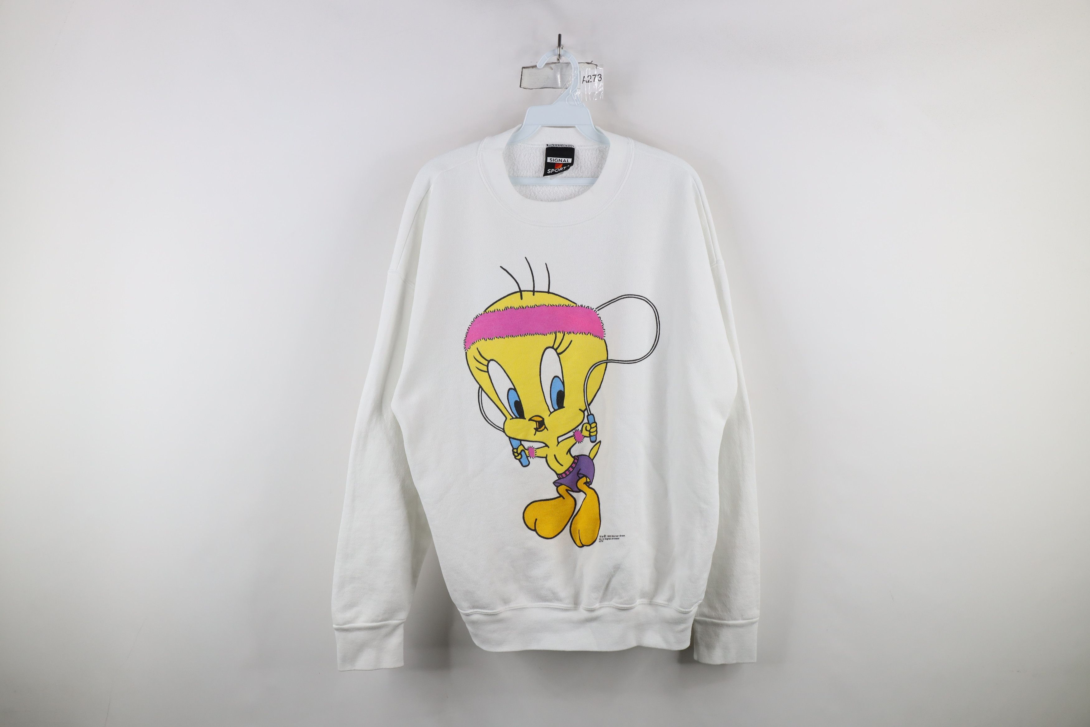 Vintage Vintage 90s Looney Tunes Tweety Bird Crewneck Sweatshirt USA Size XL / US 12-14 / IT 48-50 - 1 Thumbnail