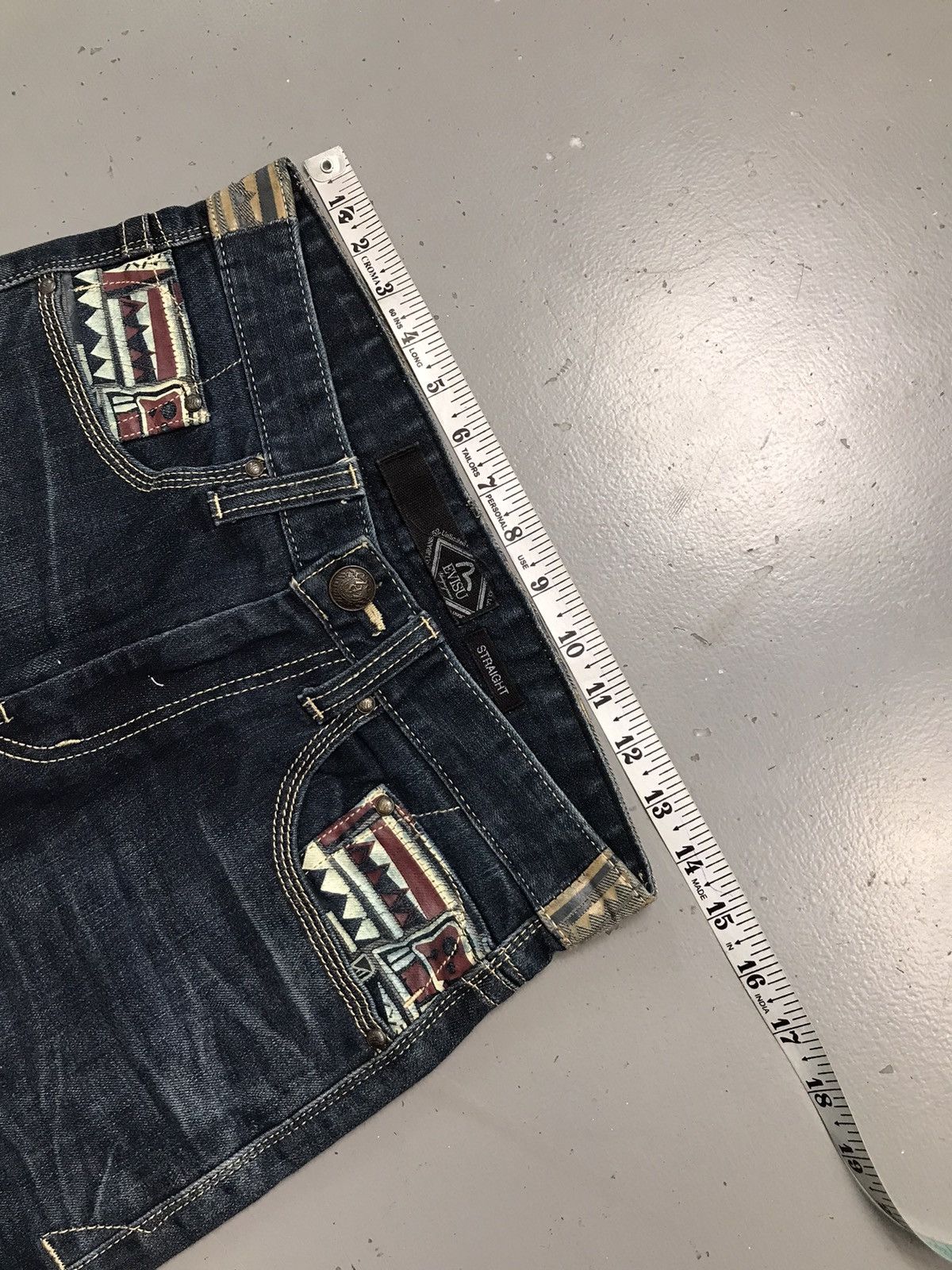 Japanese Brand Vintage Evisu inspired crazy patterns printed seagull short Size 29" - 5 Thumbnail