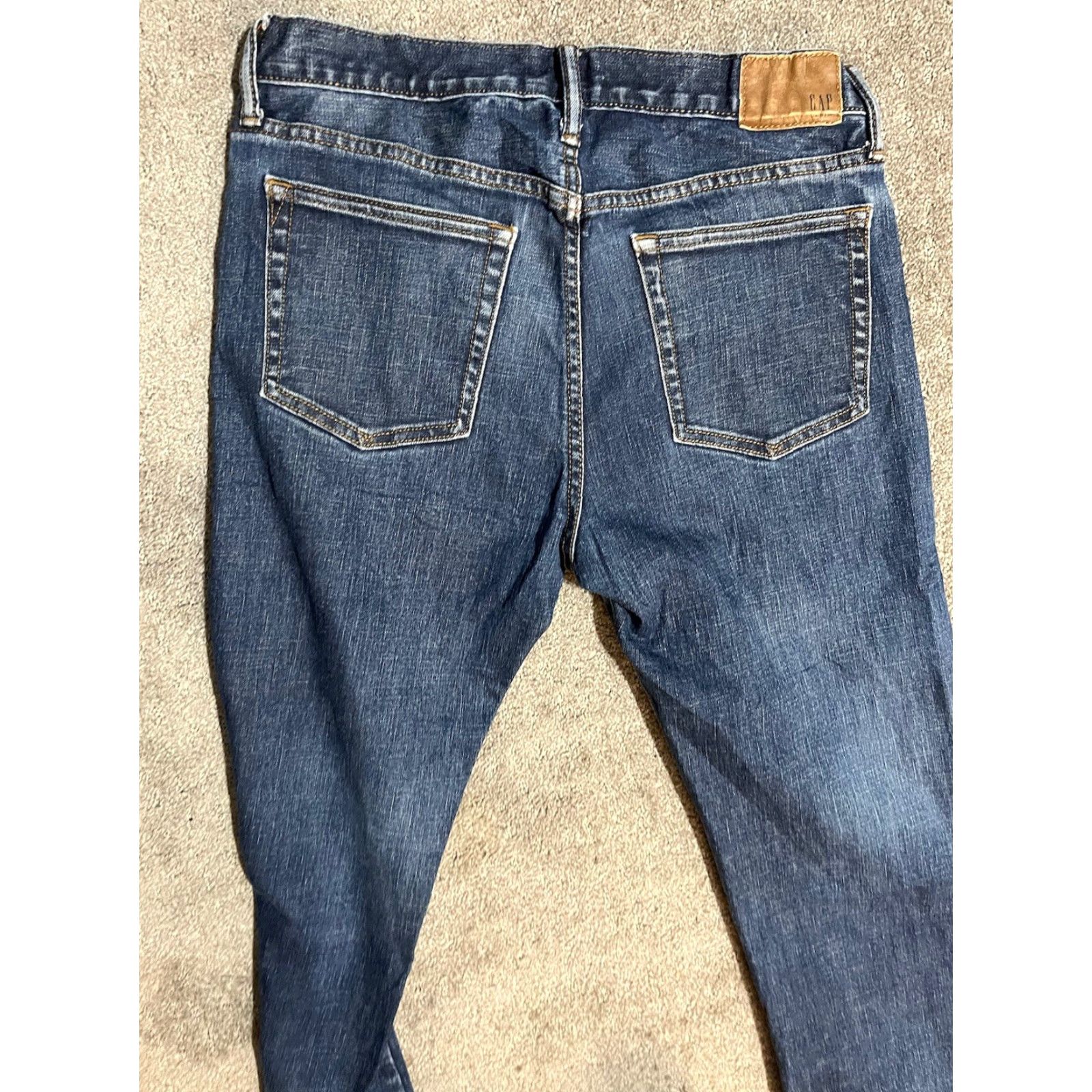 Gap Gap Jeans Men's Slim Fit 30x32 5-Pocket Straight Leg Solid Green 90s USA Gap 1969 Slimming Shirt? Size US 30 / EU 46 - 4 Thumbnail