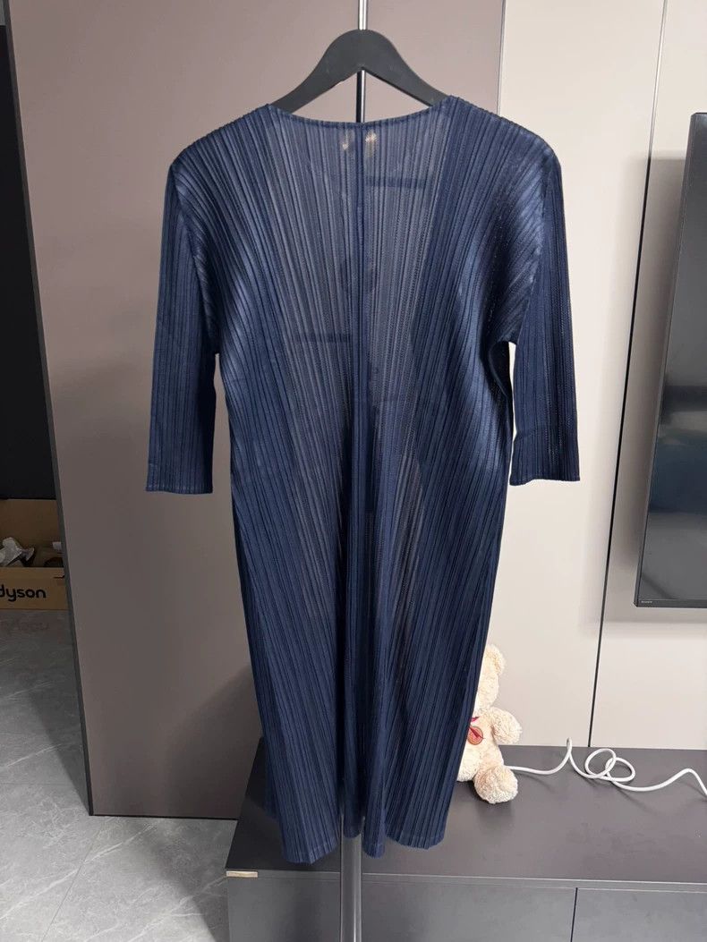 Issey Miyake Issey Miyake size:2 A dark blue pleated cardigan Size S / US 4 / IT 40 - 3 Thumbnail