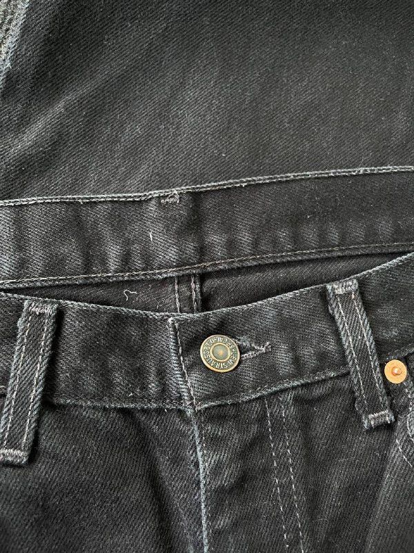 Levi's × Vintage Crazy Levis Black Jeans Distressed Faded Size US 33 - 5 Thumbnail