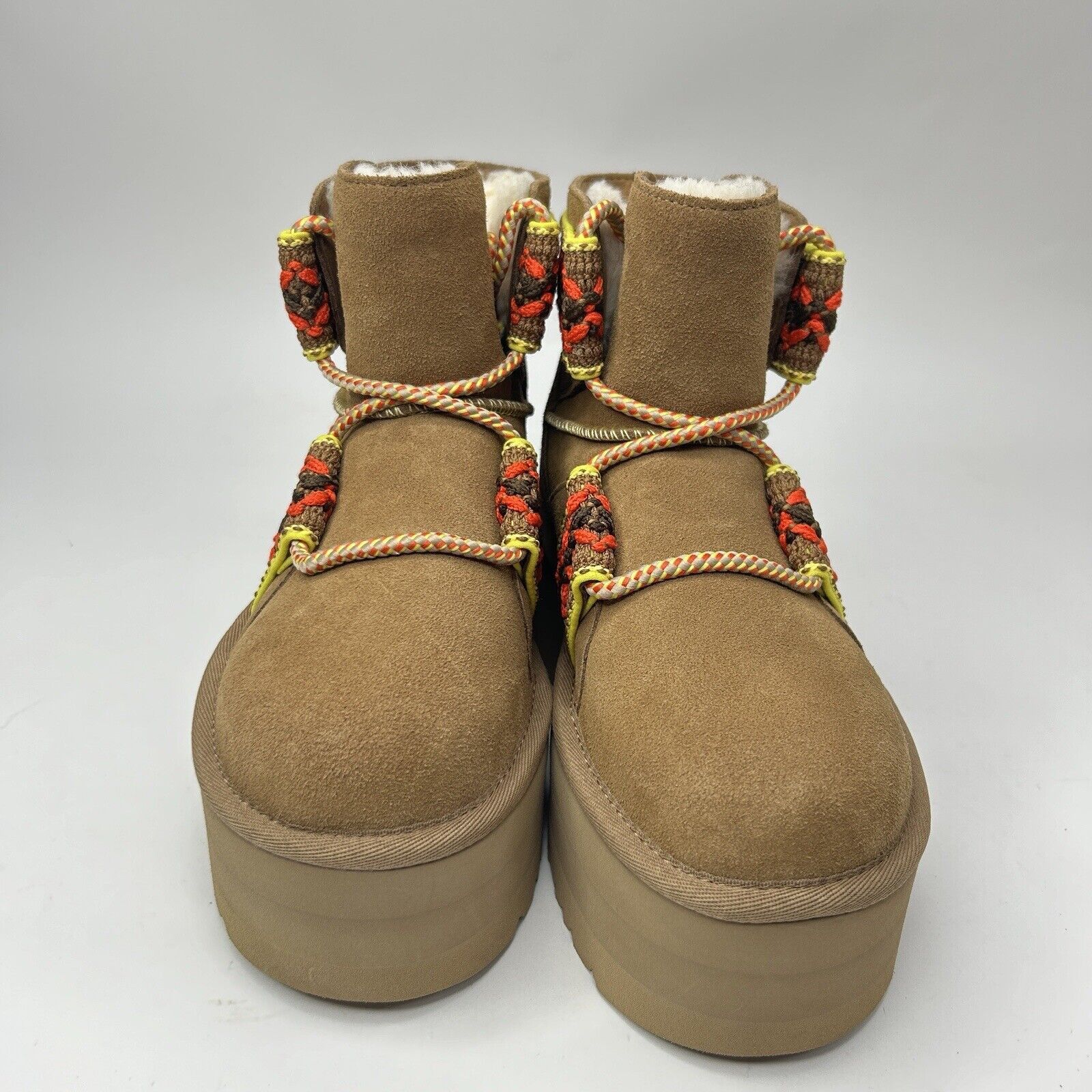 Ugg UGG Classic Mini II Braid Platform Boots “Chestnut Suede” Size US 5 / IT 35 - 2 Thumbnail