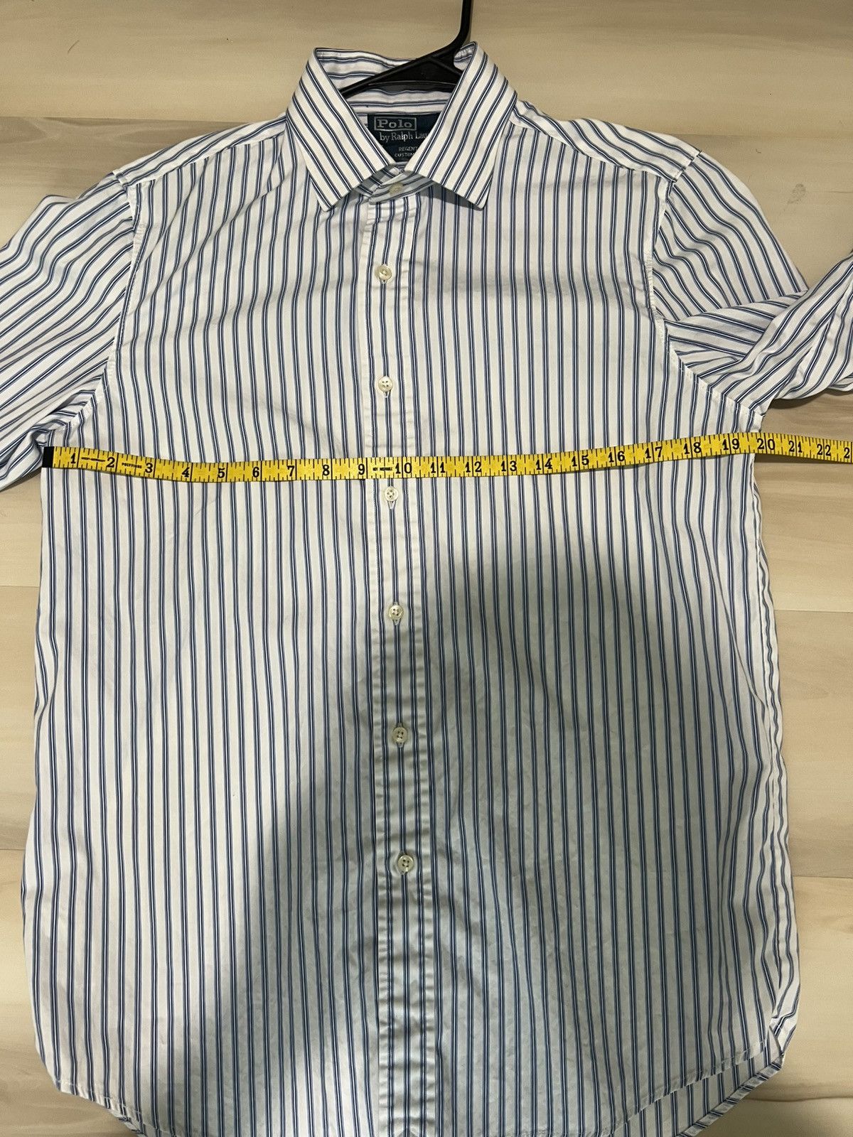 Designer × Polo Ralph Lauren × Vintage Polo Ralph Lauren Mens Shirt Blue Striped Regent Fit Size 16 Size US S / EU 44-46 / 1 - 6 Thumbnail
