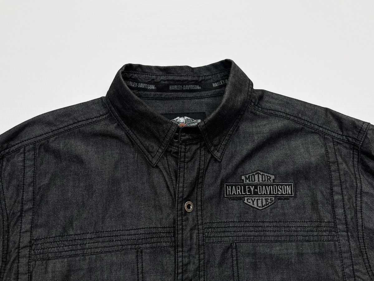 Harley Davidson Harley Davidson Denim Shirt Men's Size L Black Long Sleeve Size US L / EU 52-54 / 3 - 4 Thumbnail