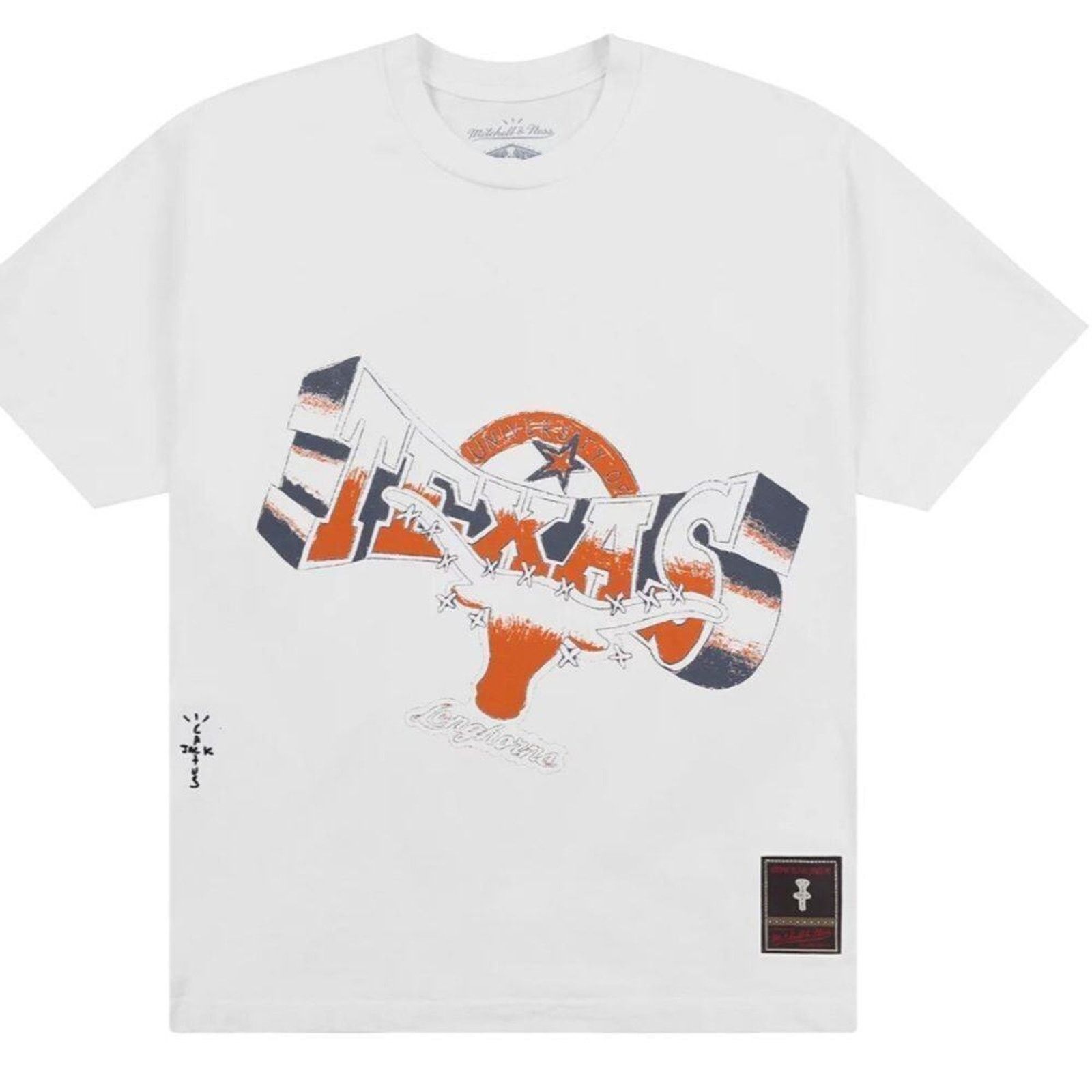 Mitchell & Ness CACTUS JACK Travis Scott Mitchell Ness Uni Of Texas Tee Size US L / EU 52-54 / 3 - 6 Thumbnail