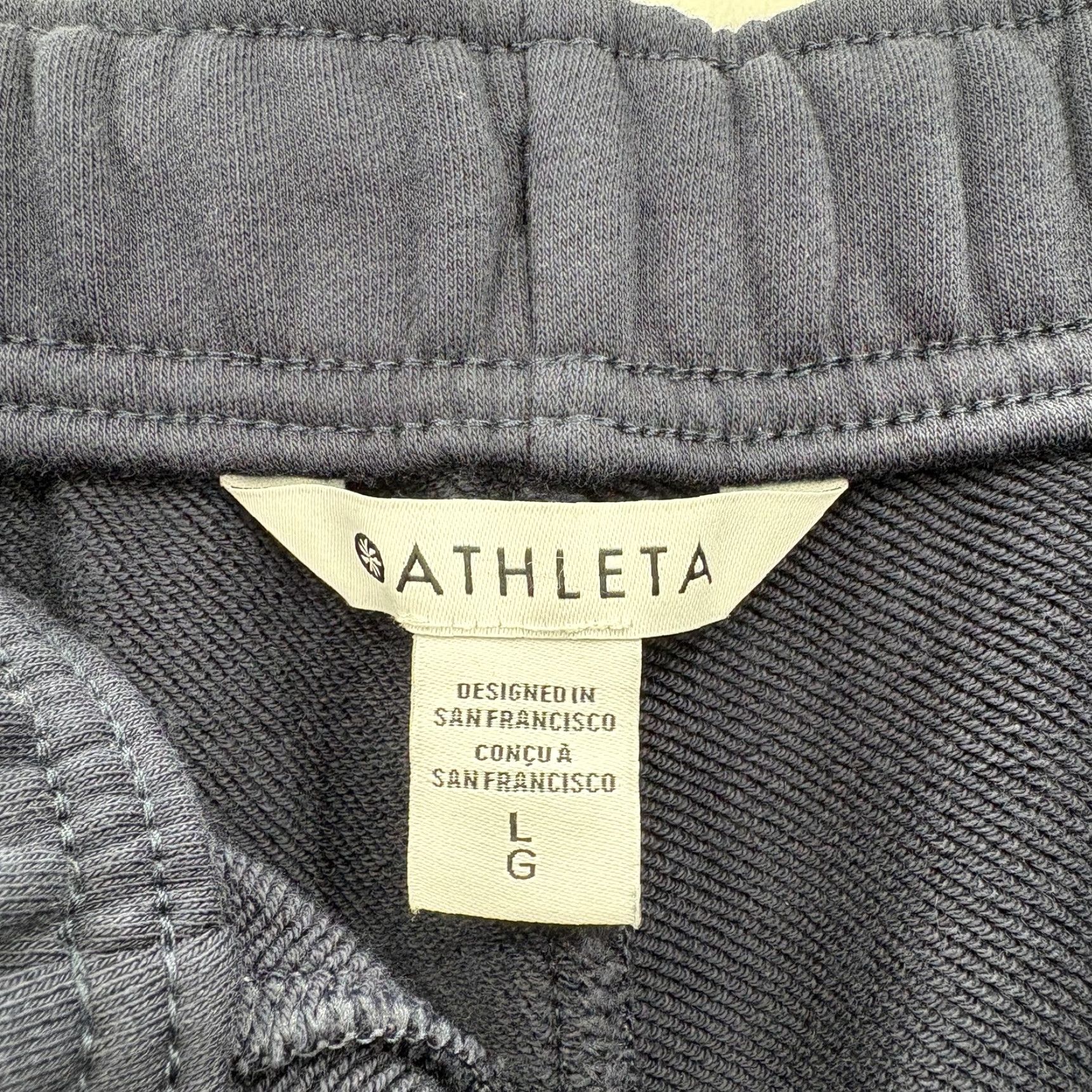 Athleta Athleta Heavyweight Terry Pants Womens Large Navy Sweatpants Lounge Cozy Stretch Size 36" / US 14 / IT 50 - 5 Thumbnail