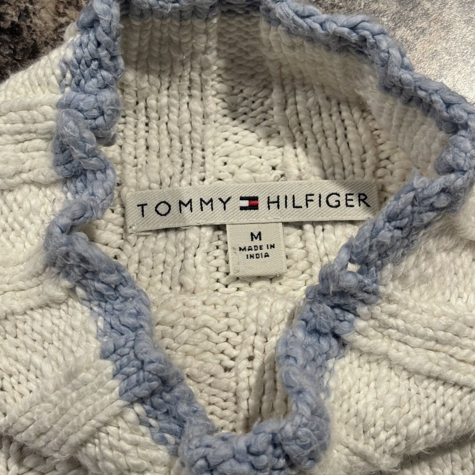 Tommy Hilfiger Vintage Tommy Hilfiger Sweater Cottage Preppy Ivory Medium Size M / US 6-8 / IT 42-44 - 3 Thumbnail