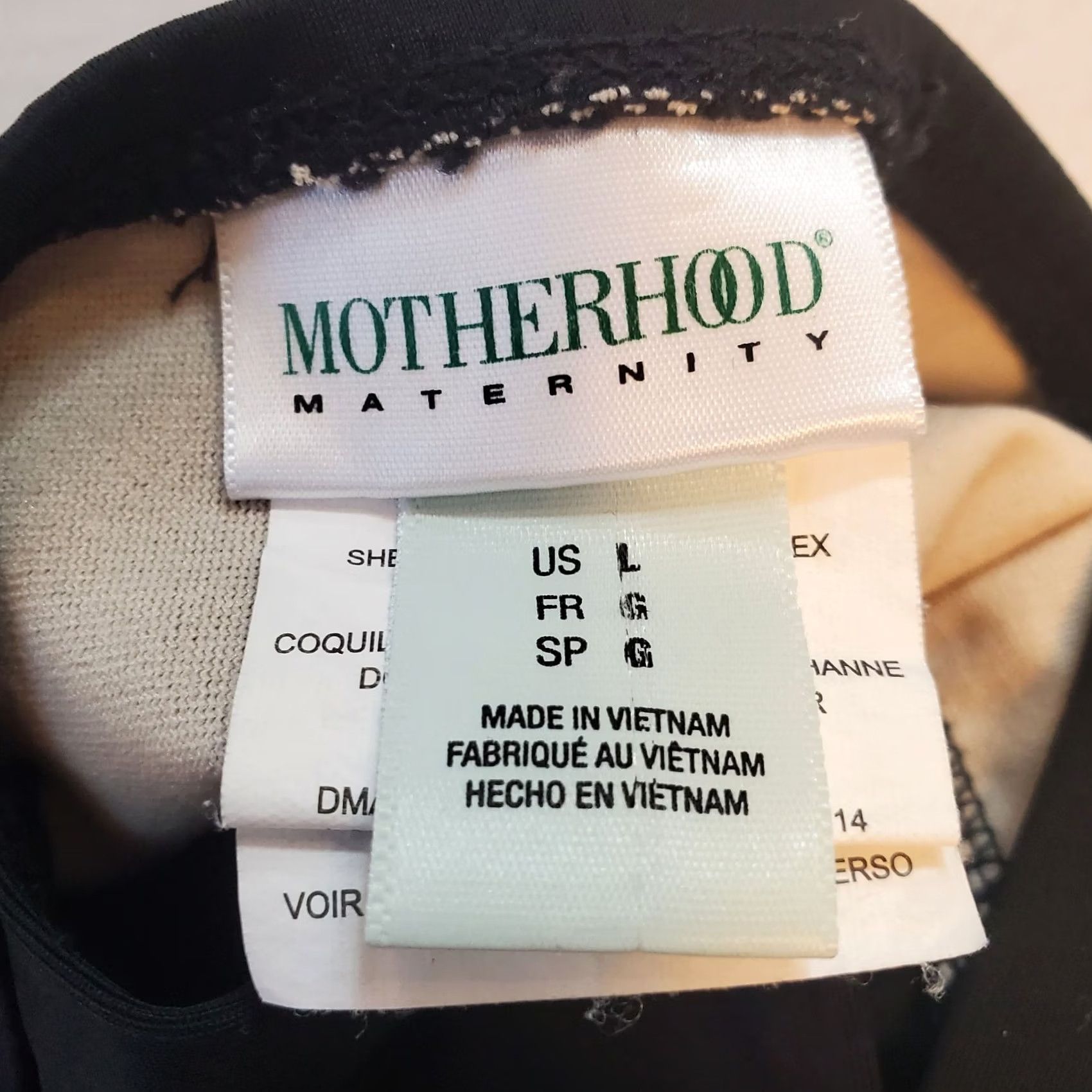 Vintage Motherhood Maternity Swimsuit Tank Top One Piece Black L Outdoor Women Size L / US 10 / IT 46 - 4 Thumbnail
