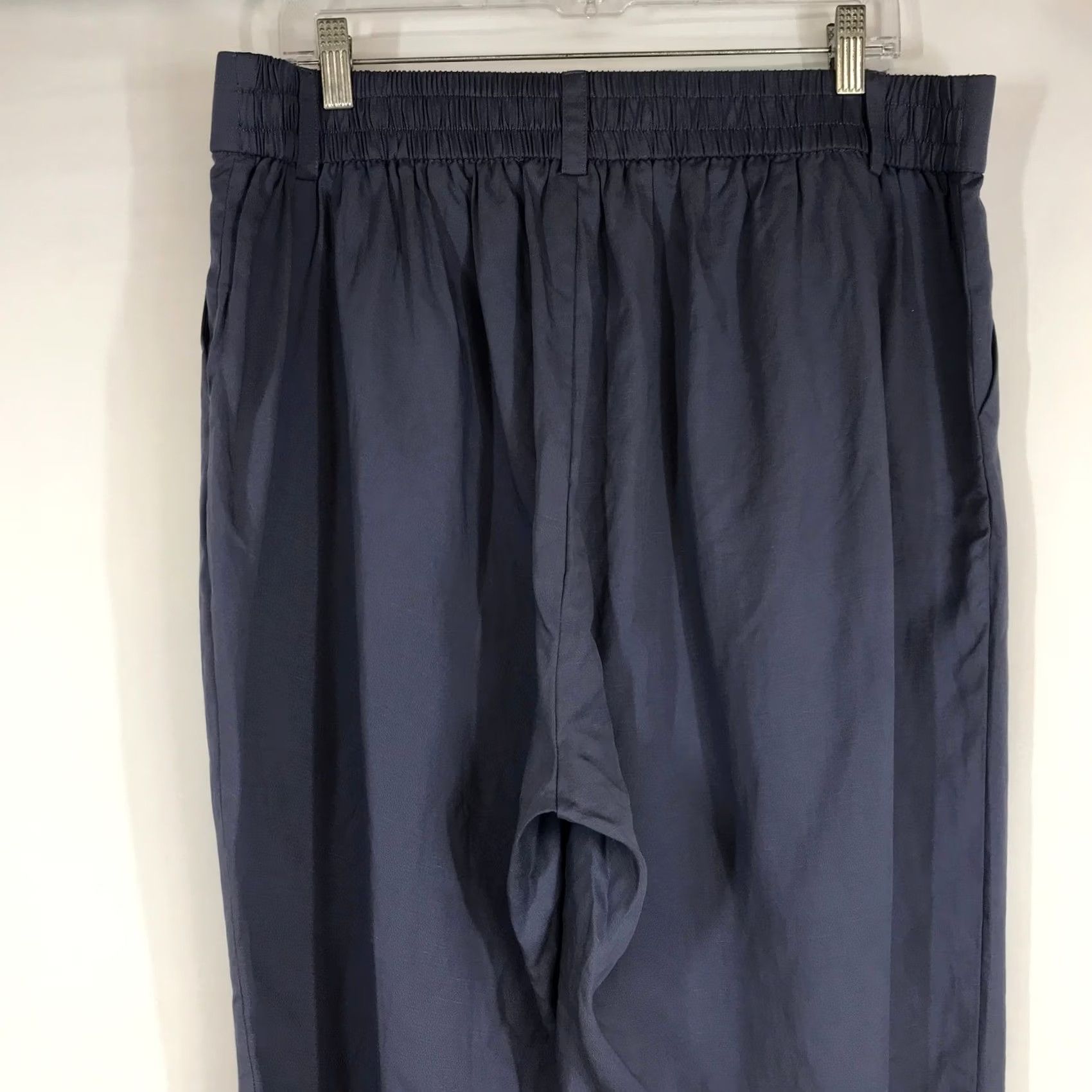 Torrid Torrid Womens 16W Slate Blue Lyocell Linen Blend Pleated Tapered Pants Size 38" / US 16 / IT 52 - 5 Thumbnail