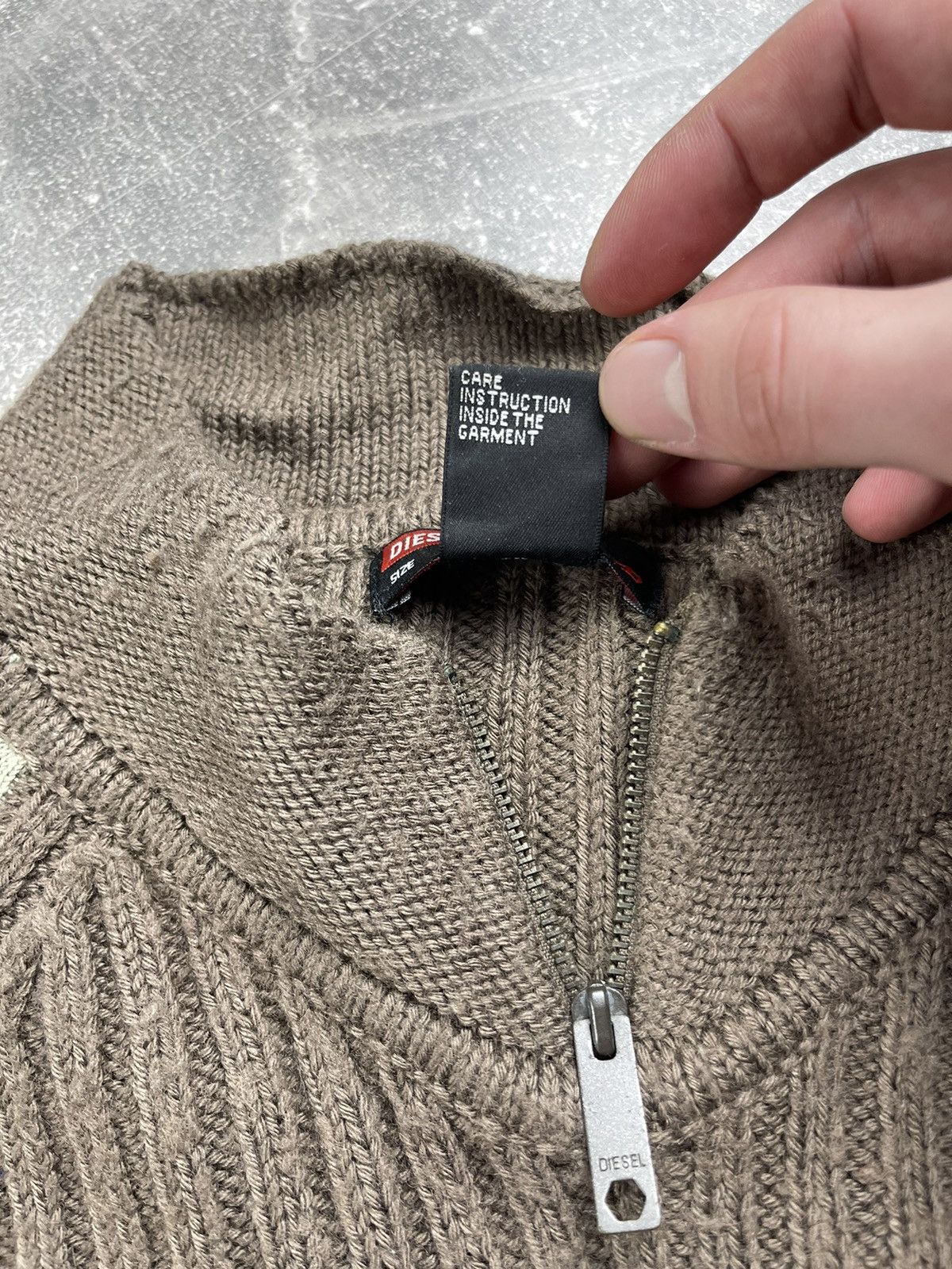 Diesel Diesel “Special Equipment 880-90 90s Ribbed Wool Zip Sweater Size US L / EU 52-54 / 3 - 12 Thumbnail