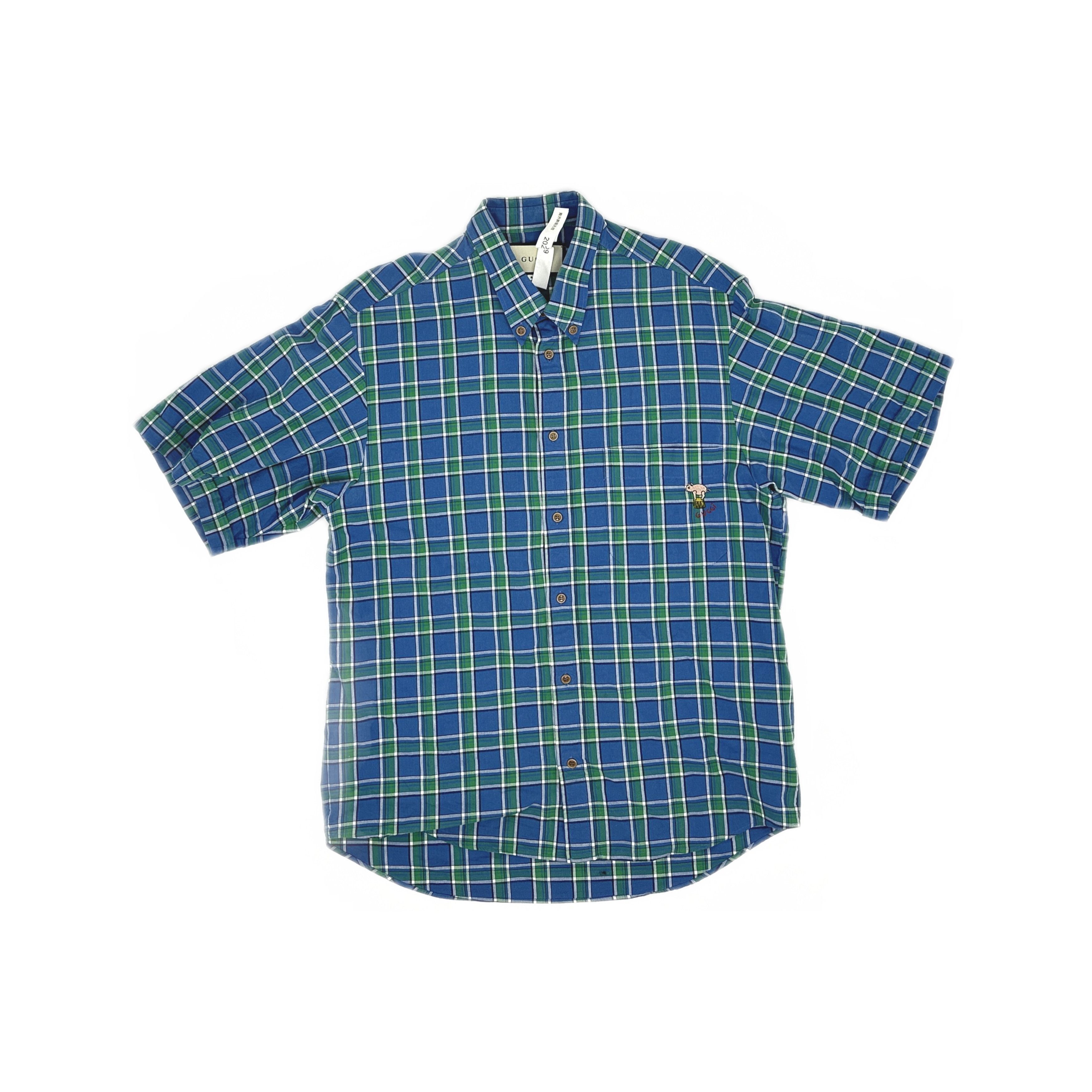 Gucci Gucci Green Plaid Cotton Shirt for Men-2506 Size US M / EU 48-50 / 2 - 3 Thumbnail