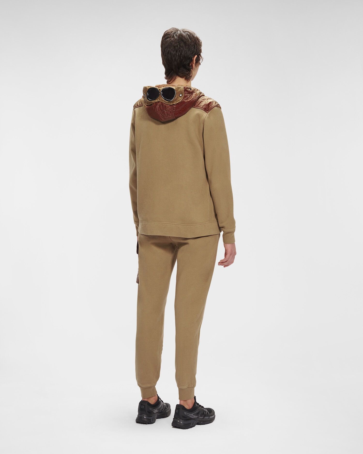 C.P. Company o1y1224 Two-tone Hoodie in Khaki/Brown Size US XS / EU 42 / 0 - 8 Thumbnail
