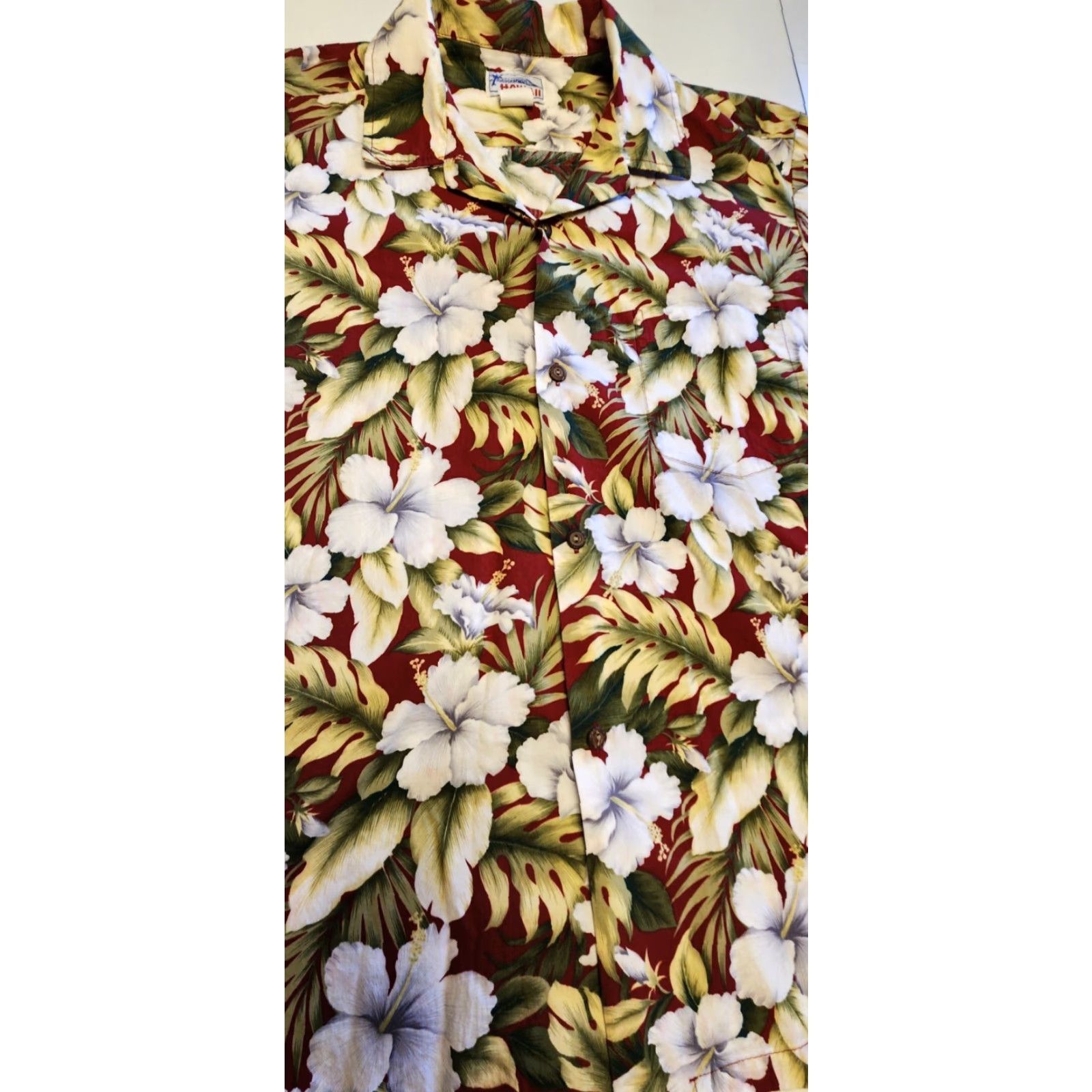 Vintage VINTAGE Hawaii Shirt Men L Large Short Sleeve Hawaiian Floral AOP Cotton USA MADE Size US L / EU 52-54 / 3 - 6 Thumbnail